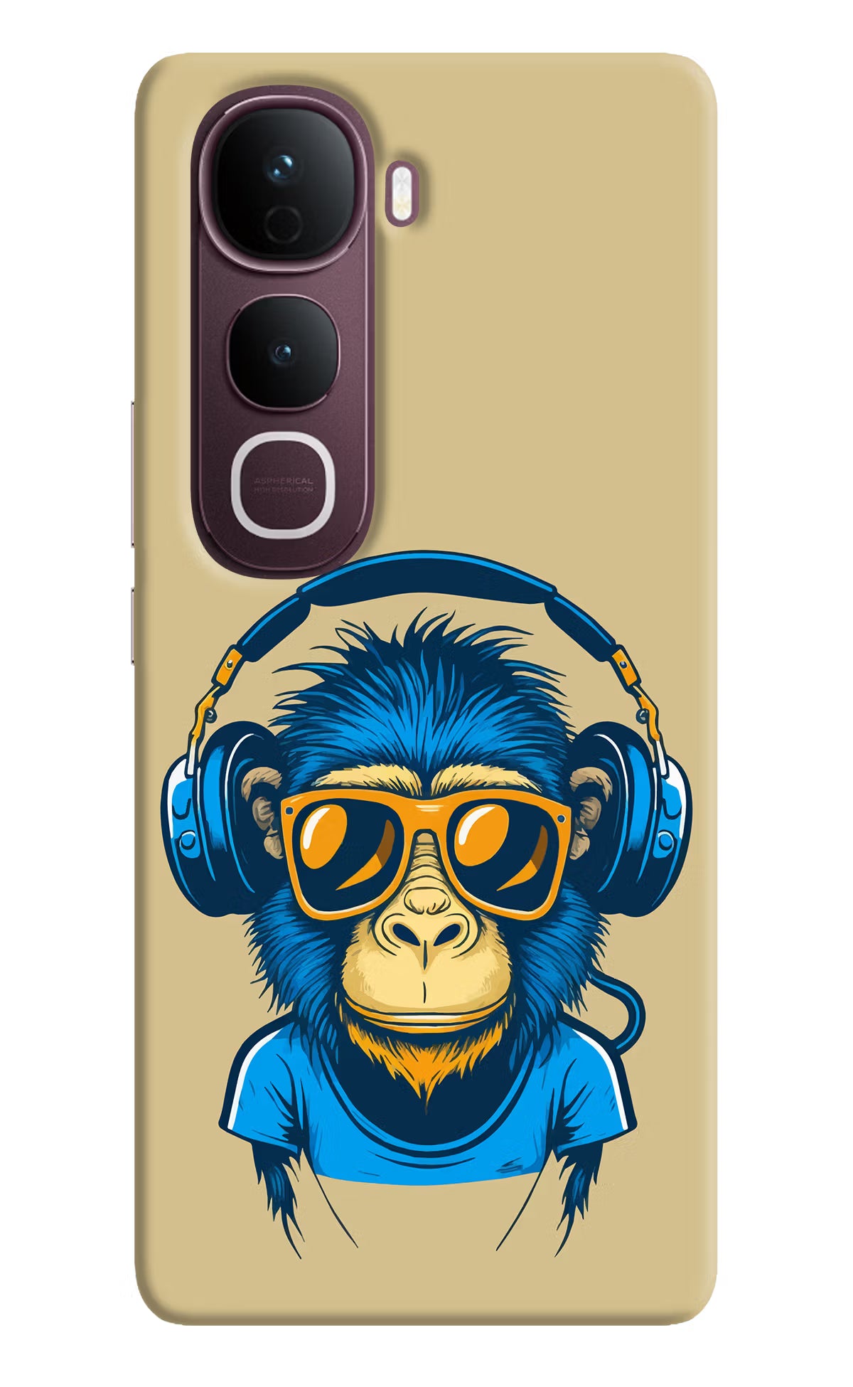 Monkey Headphone Vivo Y400 Pro 5G Back Cover - Monkey Headphone Vivo Y400 Pro 5G Back Cover Monkey Headphone Vivo Y400 Pro 5G Back Cover