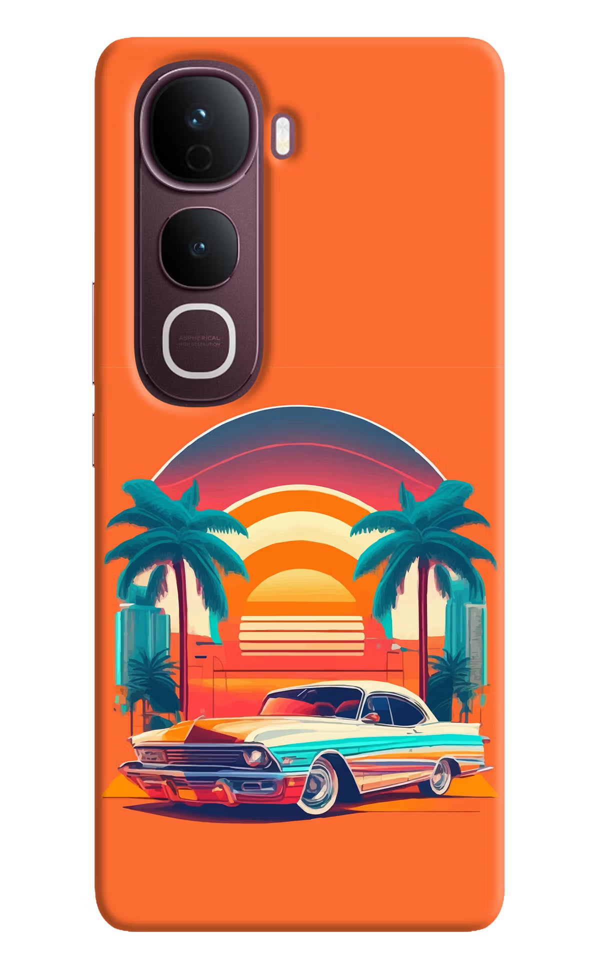Palm Drive 80s Vivo Y400 Pro 5G Back Cover - Palm Drive 80s Vivo Y400 Pro 5G Back Cover Palm Drive 80s Vivo Y400 Pro 5G Back Cover