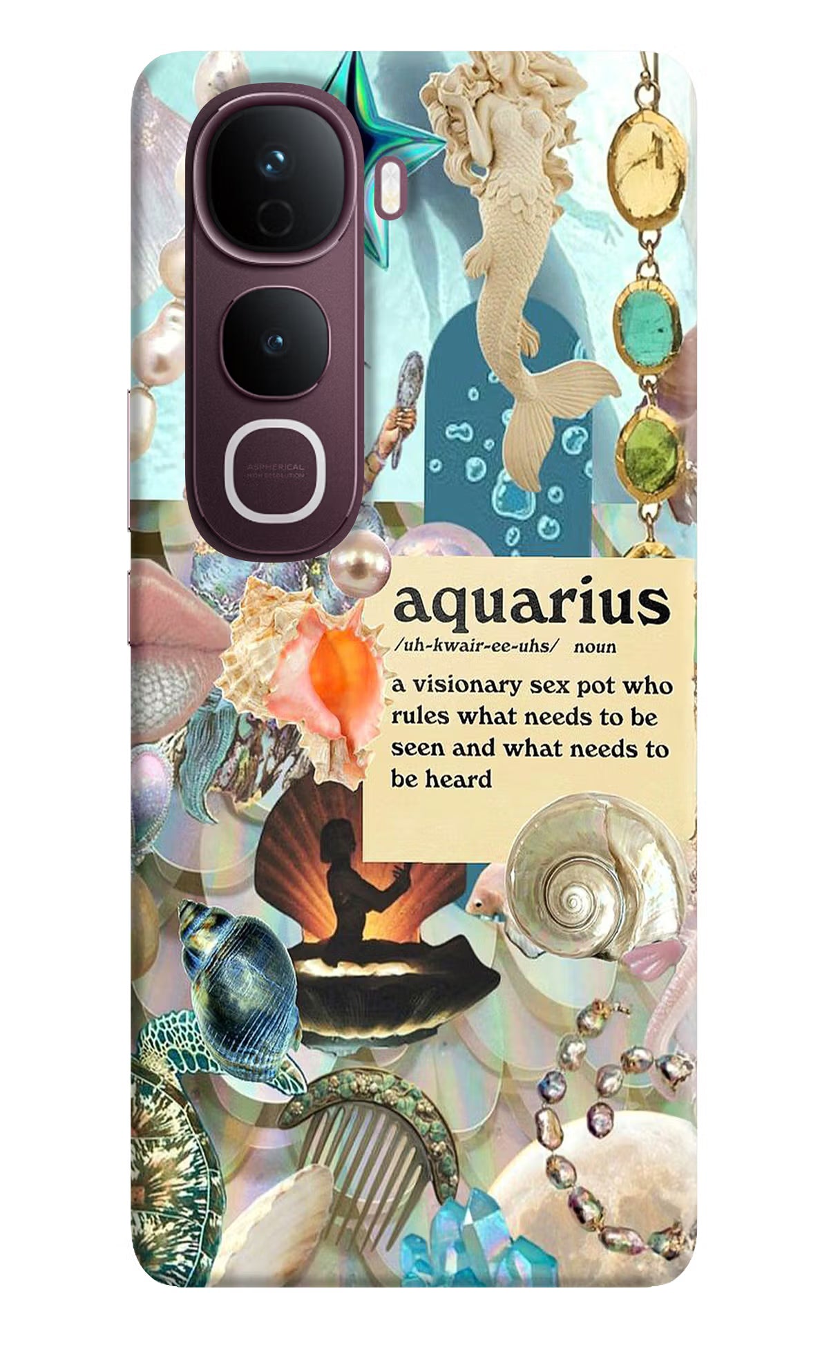 Aquarius Zodiac Vivo Y400 Pro 5G Back Cover - Aquarius Zodiac Vivo Y400 Pro 5G Back Cover Aquarius Zodiac Vivo Y400 Pro 5G Back Cover