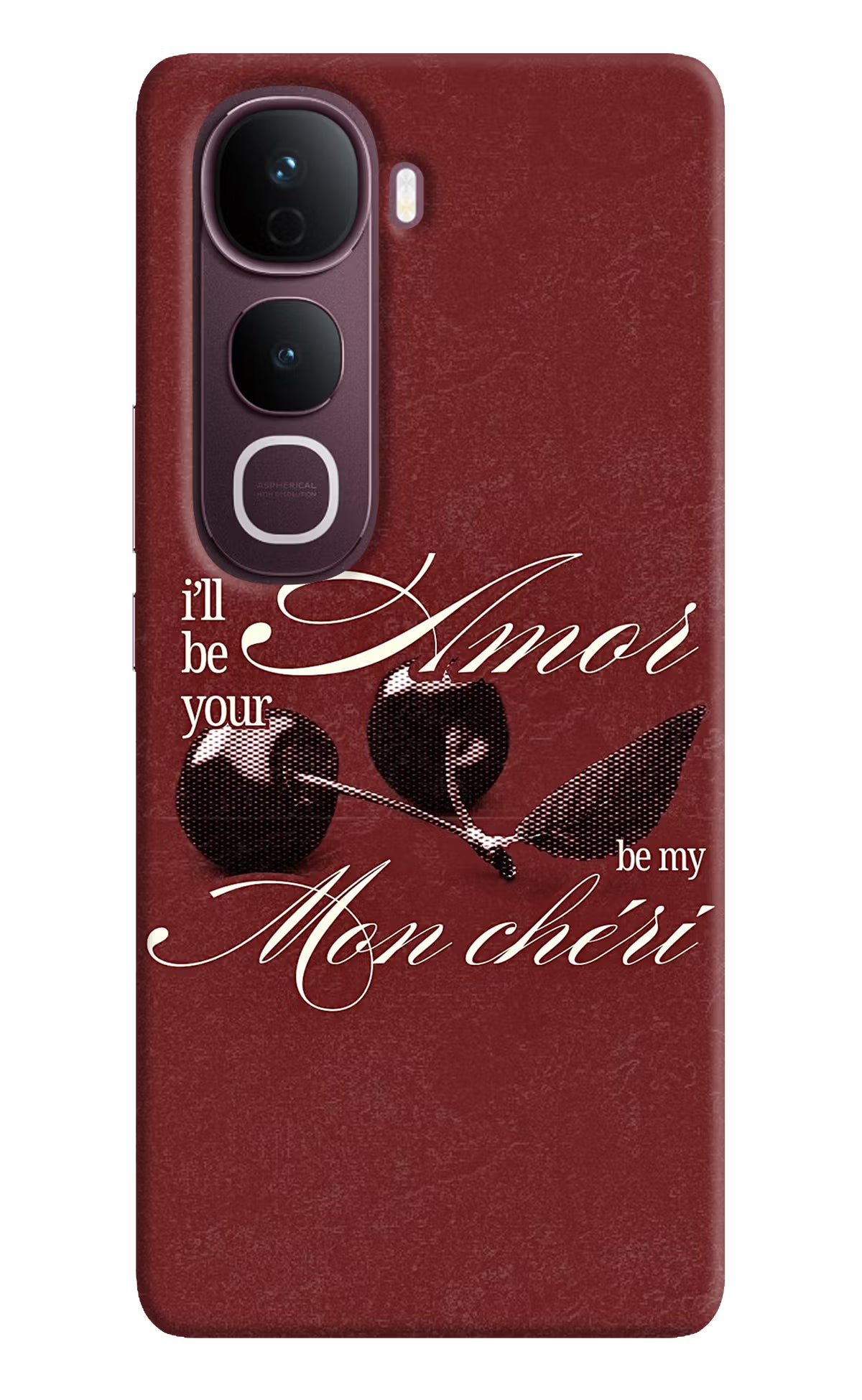 Velvet Cherry Vivo Y400 Pro 5G Back Cover - Velvet Cherry Vivo Y400 Pro 5G Back Cover Velvet Cherry Vivo Y400 Pro 5G Back Cover