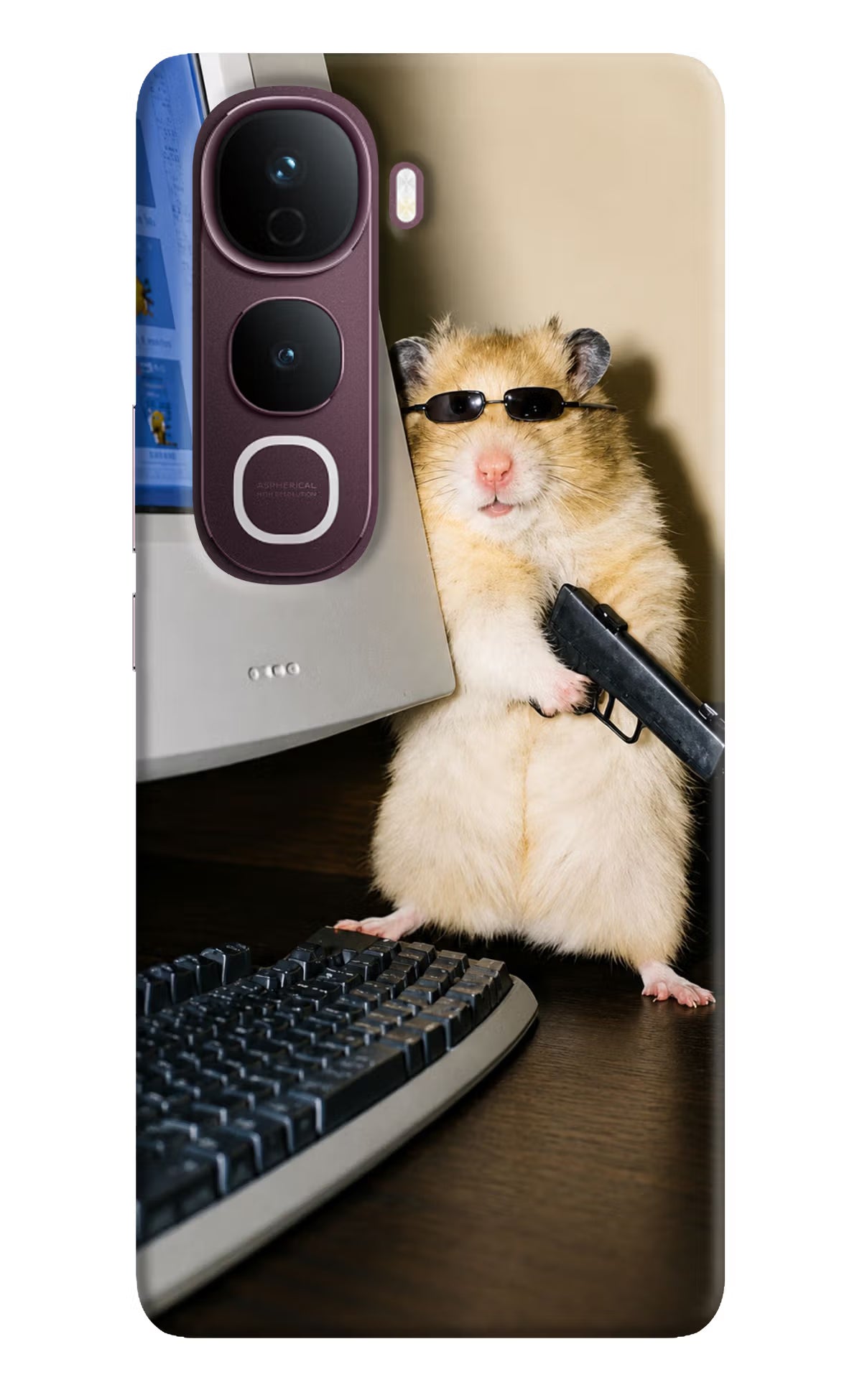 Hacker Hamster Vivo Y400 Pro 5G Back Cover - Hacker Hamster Vivo Y400 Pro 5G Back Cover Hacker Hamster Vivo Y400 Pro 5G Back Cover
