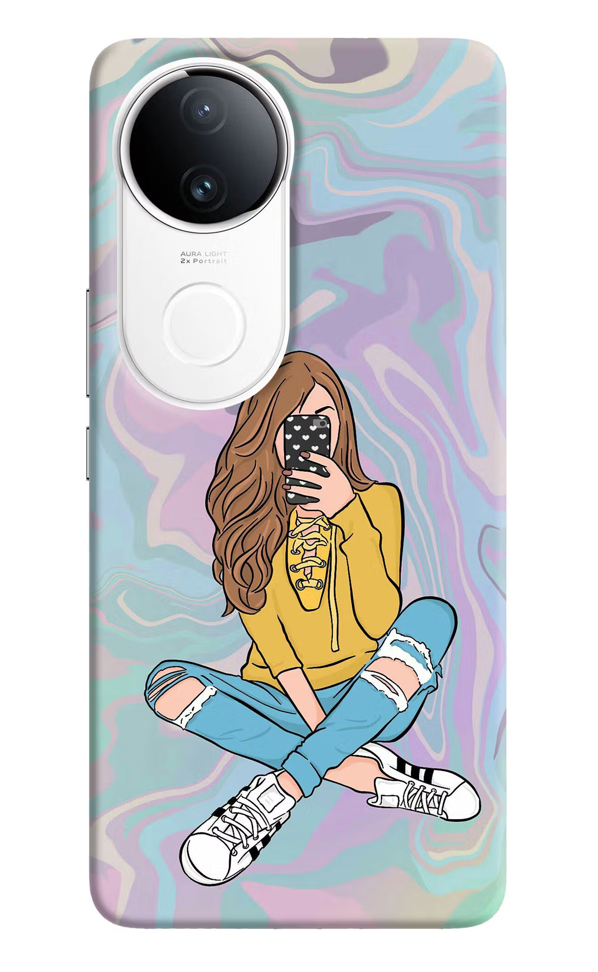 Selfie Girl iQOO Z10R 5G Back Cover - Selfie Girl iQOO Z10R 5G Hard Case Back Cover by Casekaro Selfie Girl iQOO Z10R 5G Hard Case Back Cover by Casekaro