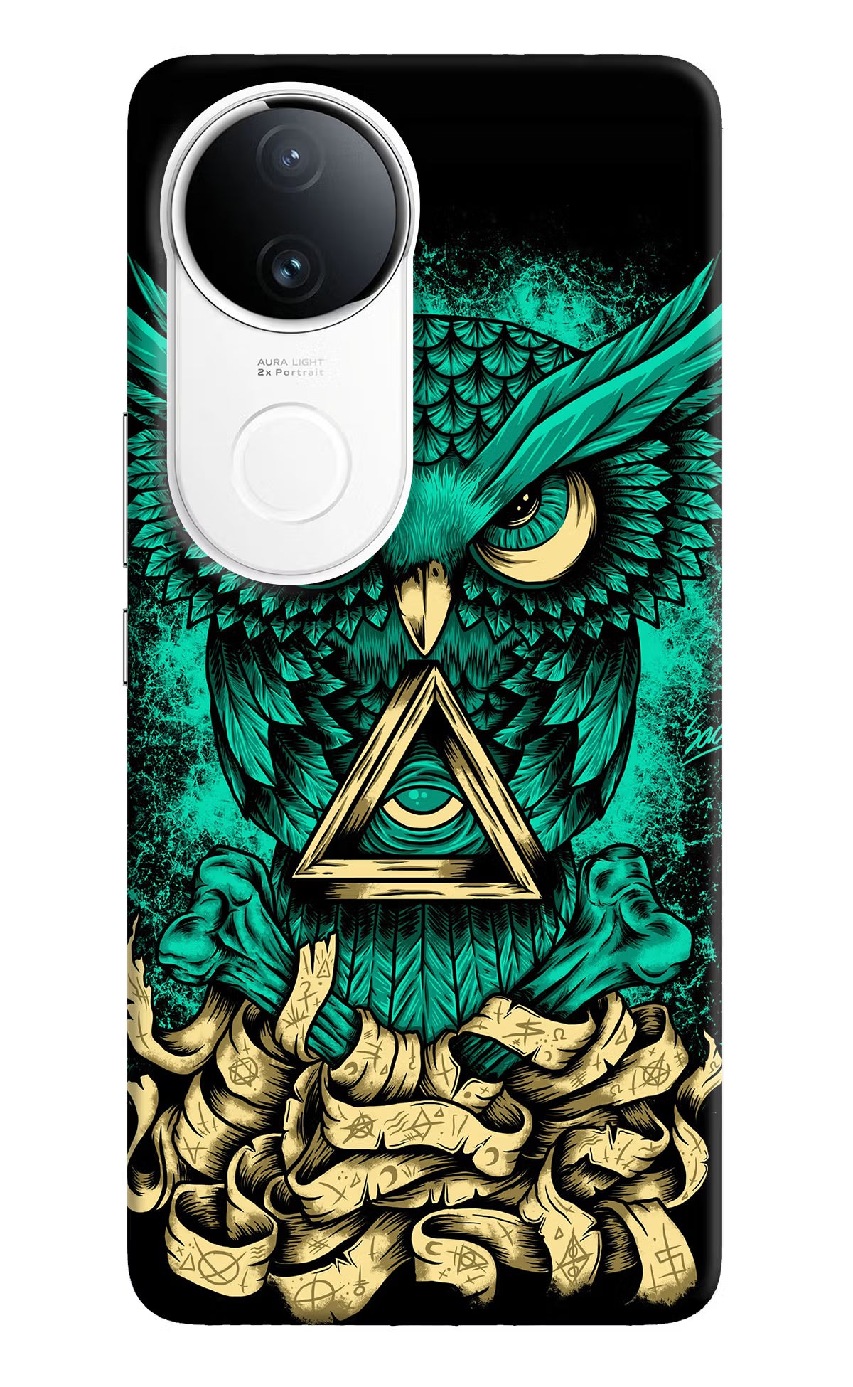 Green Owl iQOO Z10R 5G Back Cover - Green Owl iQOO Z10R 5G Hard Case Back Cover by Casekaro Green Owl iQOO Z10R 5G Hard Case Back Cover by Casekaro