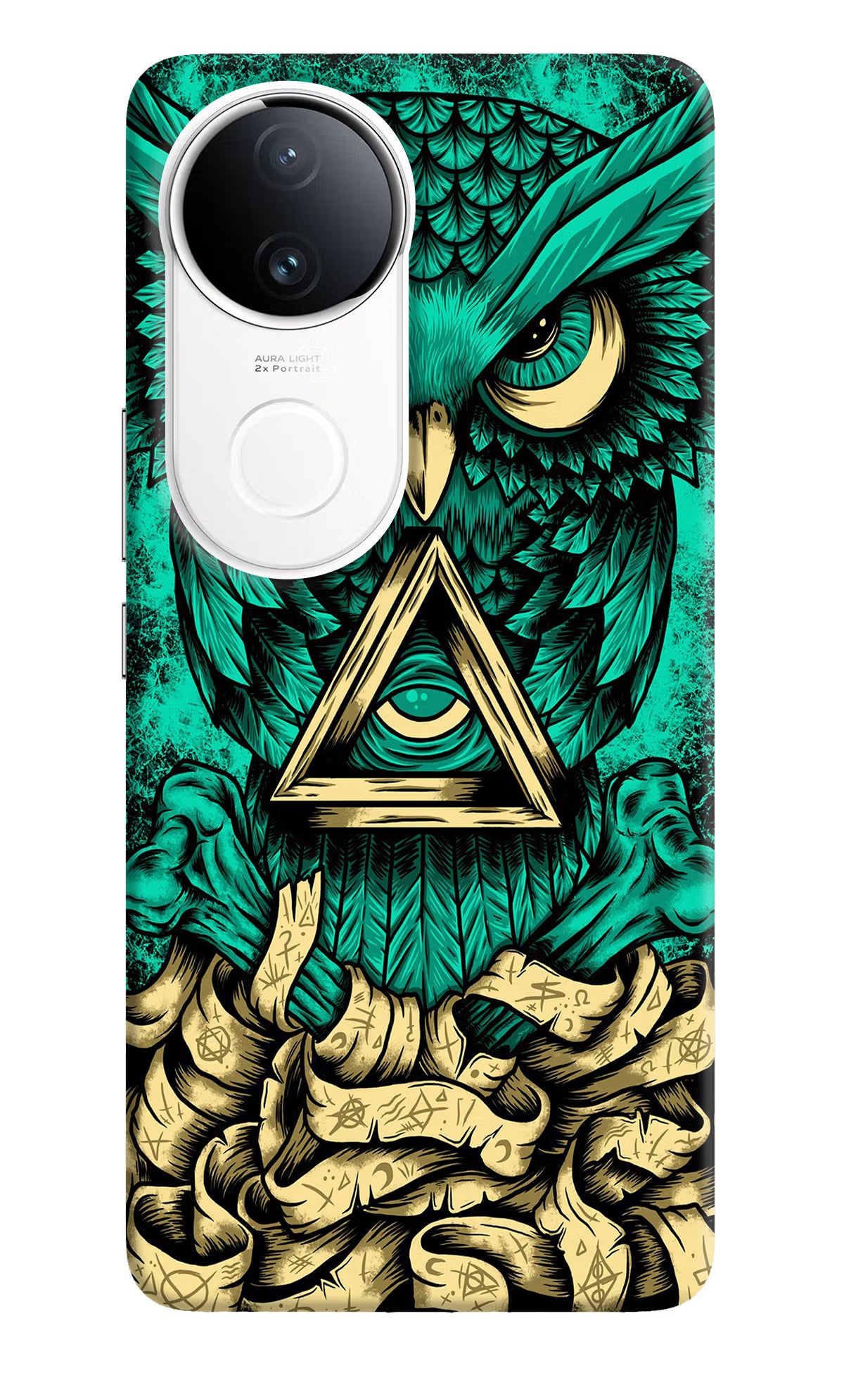 Green Owl iQOO Z10R 5G Back Cover - Green Owl iQOO Z10R 5G Hard Case Back Cover by Casekaro Green Owl iQOO Z10R 5G Hard Case Back Cover by Casekaro