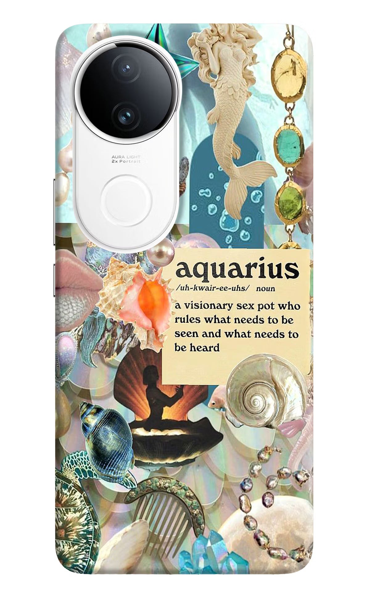 Aquarius Zodiac iQOO Z10R 5G Back Cover - Aquarius Zodiac iQOO Z10R 5G Hard Case Back Cover by Casekaro Aquarius Zodiac iQOO Z10R 5G Hard Case Back Cover by Casekaro