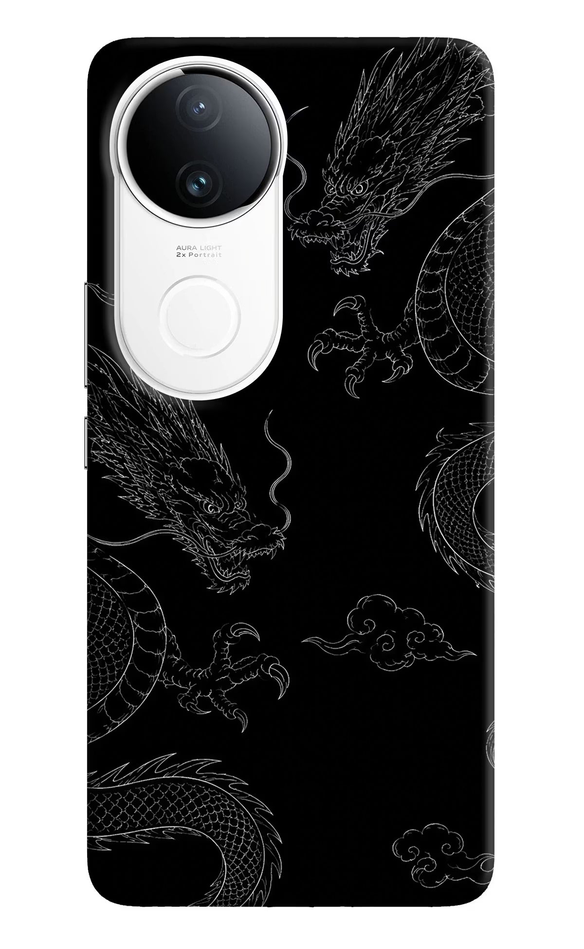 Twin Dragons iQOO Z10R 5G Back Cover - Twin Dragons iQOO Z10R 5G Hard Case Back Cover by Casekaro Twin Dragons iQOO Z10R 5G Hard Case Back Cover by Casekaro