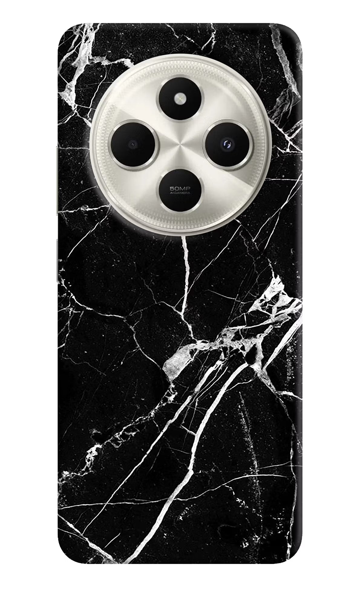 Black Marble Pattern Poco C75 5G Back Cover - Black Marble Pattern Poco C75 5G Hard Case Back Cover by Casekaro Black Marble Pattern Poco C75 5G Hard Case Back Cover by Casekaro