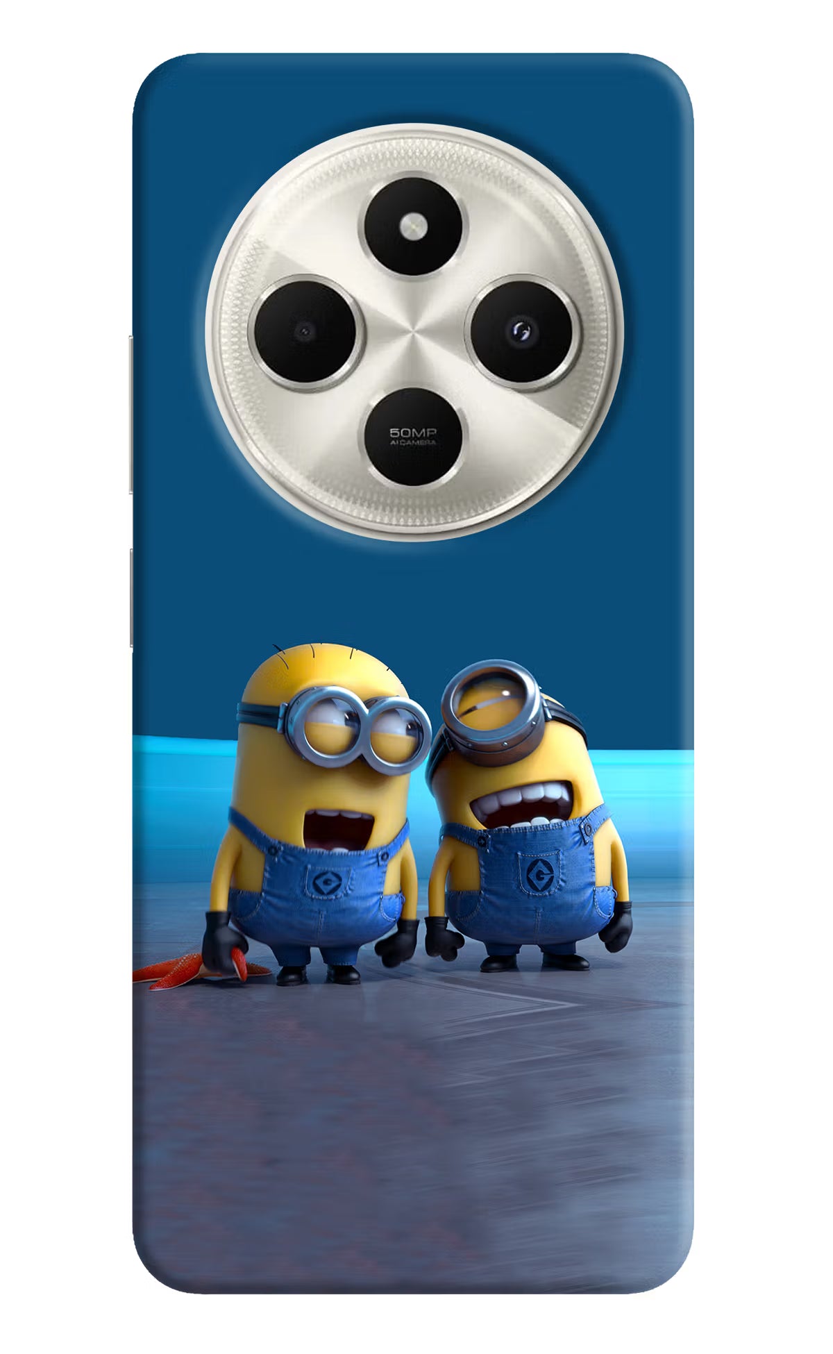 Minion Laughing Poco C75 5G Back Cover - Minion Laughing Poco C75 5G Hard Case Back Cover by Casekaro Minion Laughing Poco C75 5G Hard Case Back Cover by Casekaro