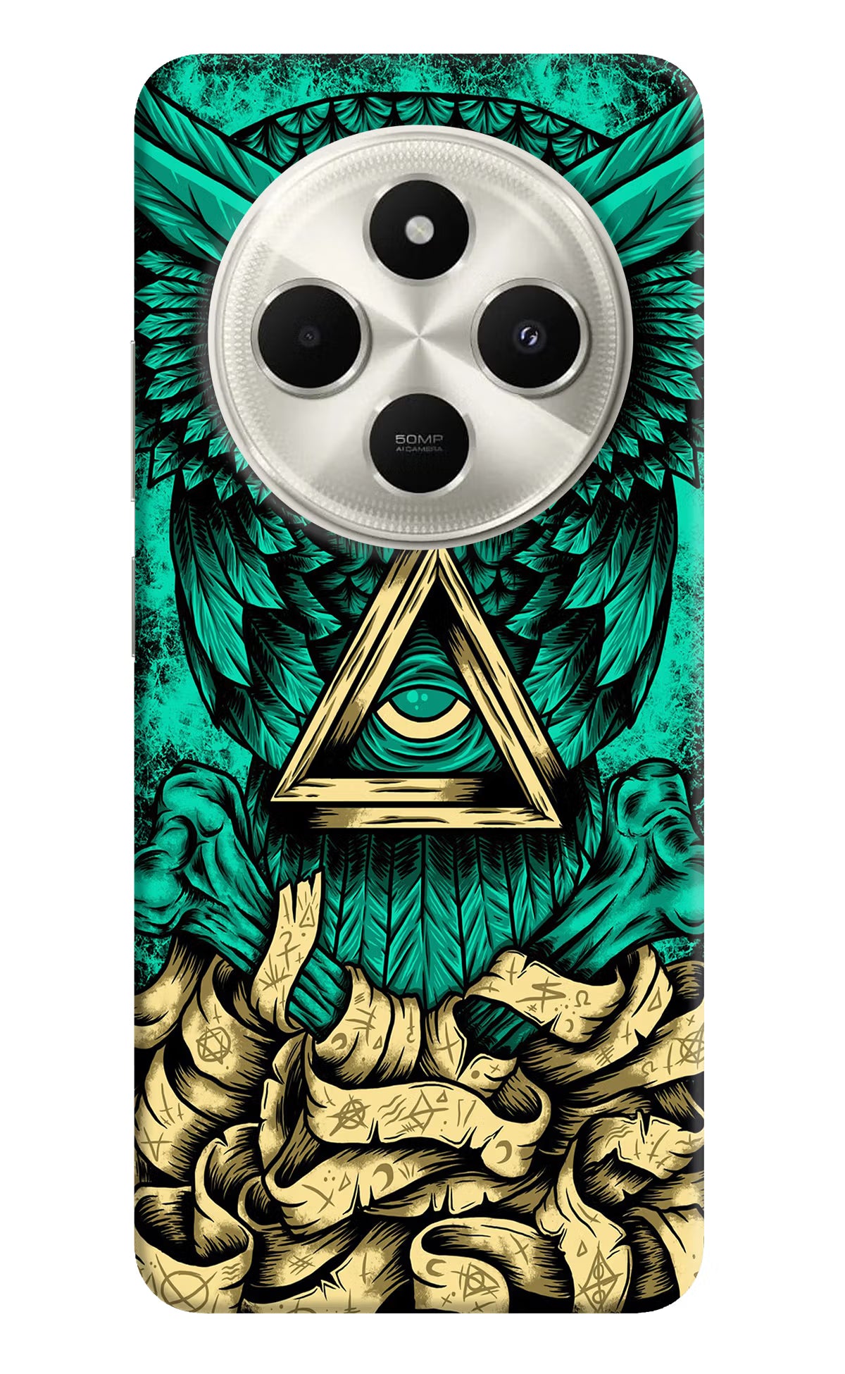 Green Owl Poco C75 5G Back Cover - Green Owl Poco C75 5G Hard Case Back Cover by Casekaro Green Owl Poco C75 5G Hard Case Back Cover by Casekaro