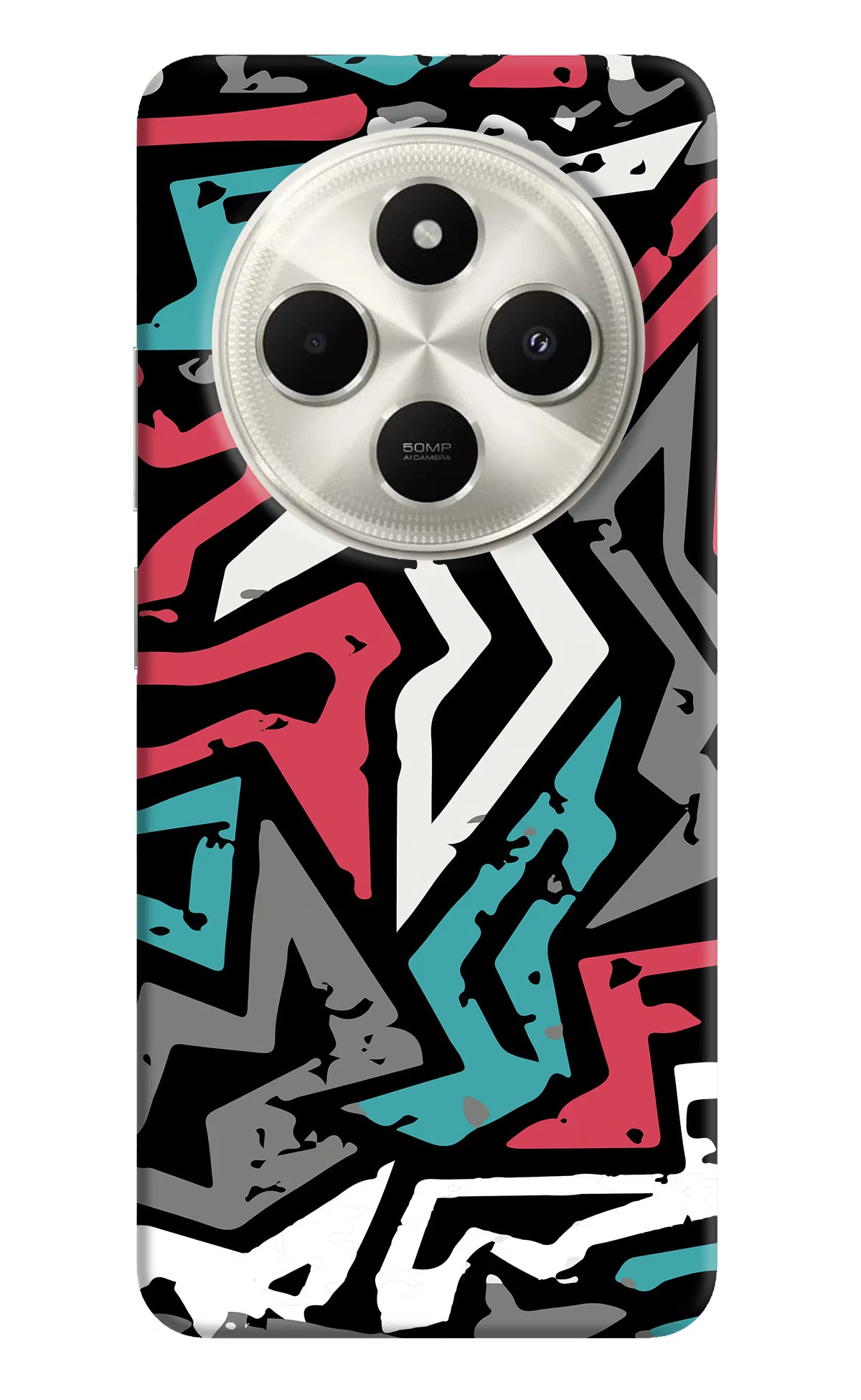 Geometric Graffiti Poco C75 5G Back Cover - Geometric Graffiti Poco C75 5G Hard Case Back Cover by Casekaro Geometric Graffiti Poco C75 5G Hard Case Back Cover by Casekaro