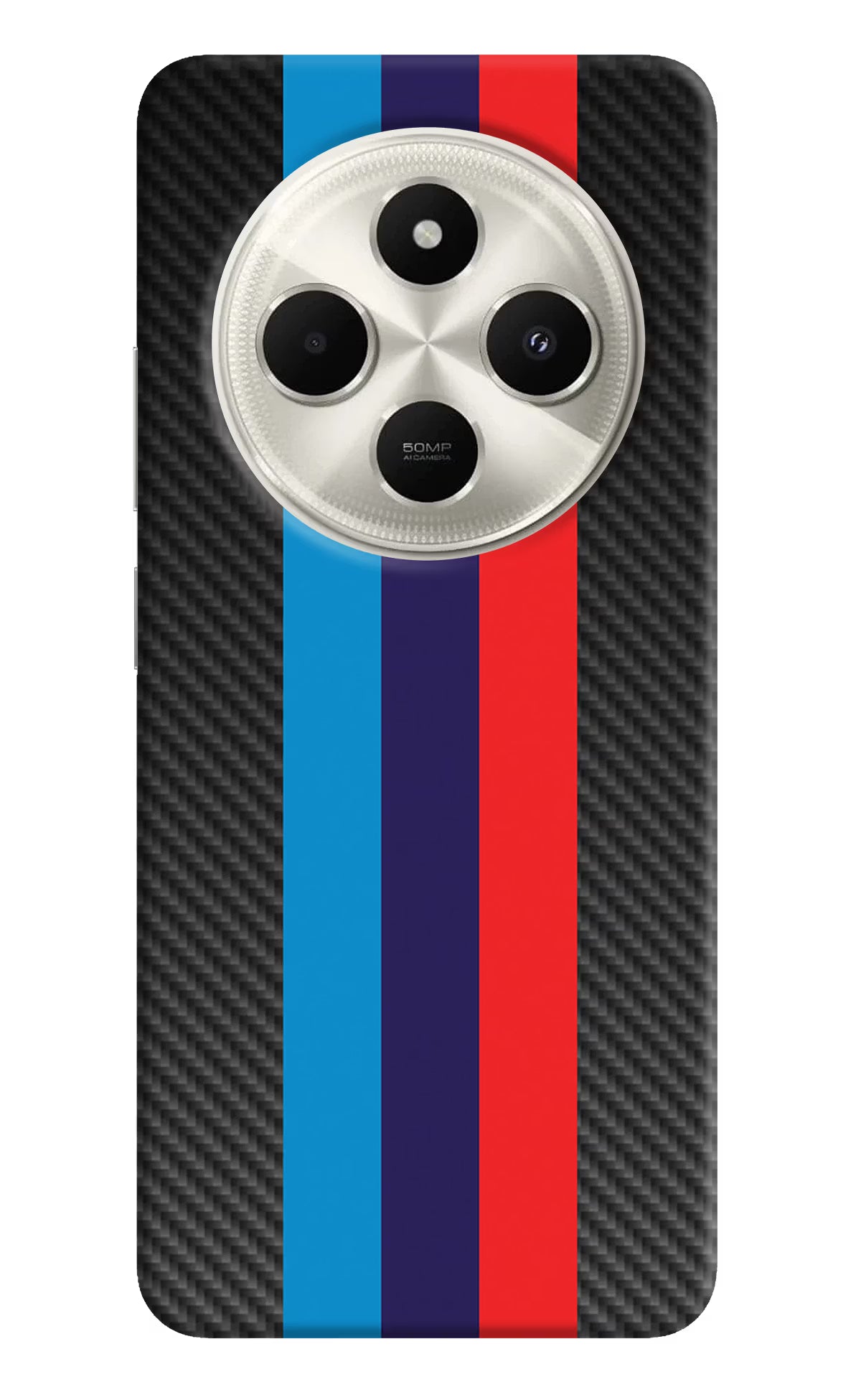 BMW Stripes Pattern Poco C75 5G Back Cover - BMW Stripes Pattern Poco C75 5G Hard Case Back Cover by Casekaro BMW Stripes Pattern Poco C75 5G Hard Case Back Cover by Casekaro