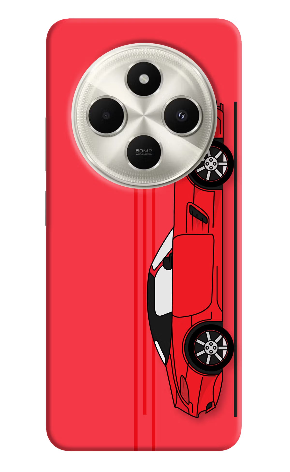 Red Velocity Poco C75 5G Back Cover - Red Velocity Poco C75 5G Hard Case Back Cover by Casekaro Red Velocity Poco C75 5G Hard Case Back Cover by Casekaro