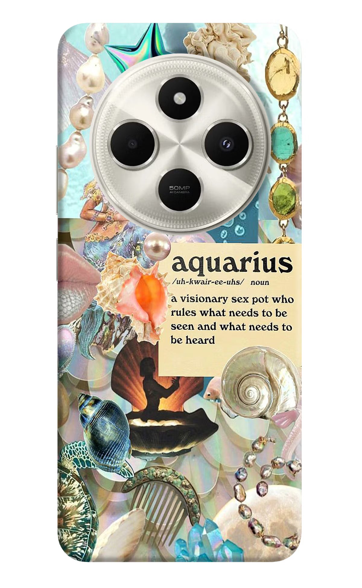 Aquarius Zodiac Poco C75 5G Back Cover - Aquarius Zodiac Poco C75 5G Hard Case Back Cover by Casekaro Aquarius Zodiac Poco C75 5G Hard Case Back Cover by Casekaro