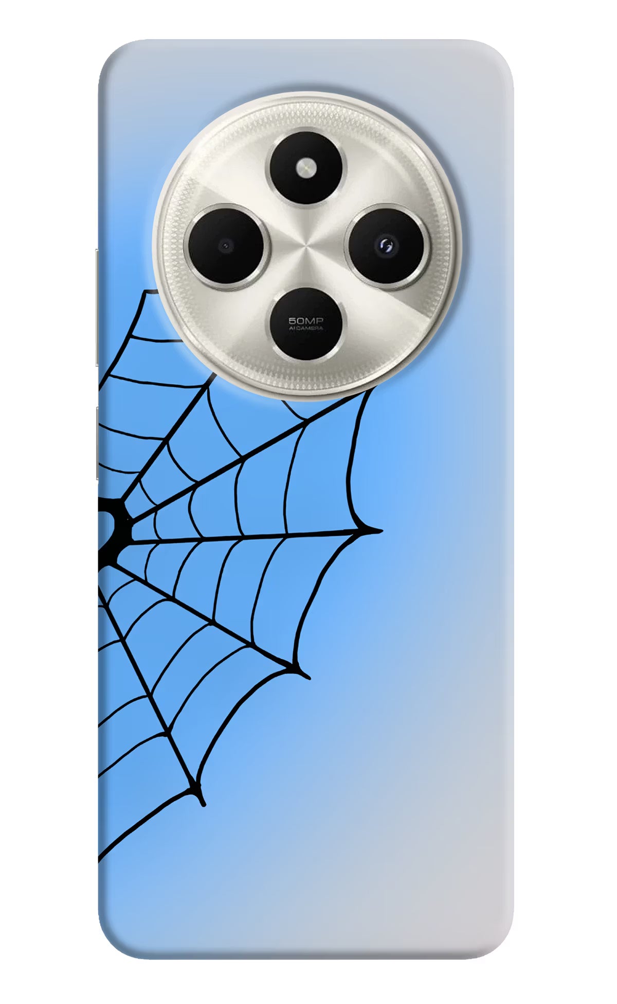 Blue Web Poco C75 5G Back Cover - Blue Web Poco C75 5G Back Cover Blue Web Poco C75 5G Back Cover