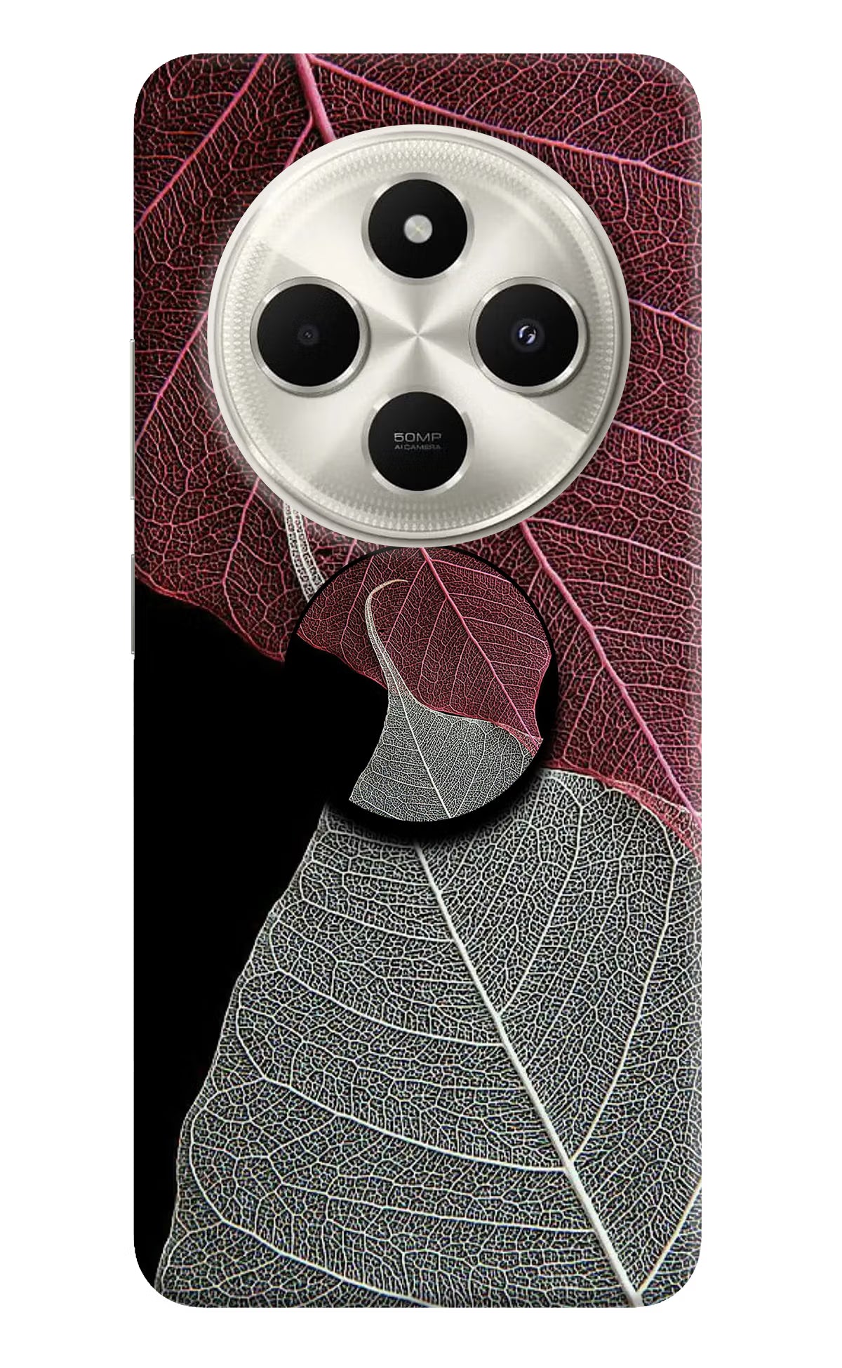 Leaf Pattern Poco C75 5G Pop Case - Leaf Pattern Poco C75 5G Pop Case Leaf Pattern Poco C75 5G Pop Case