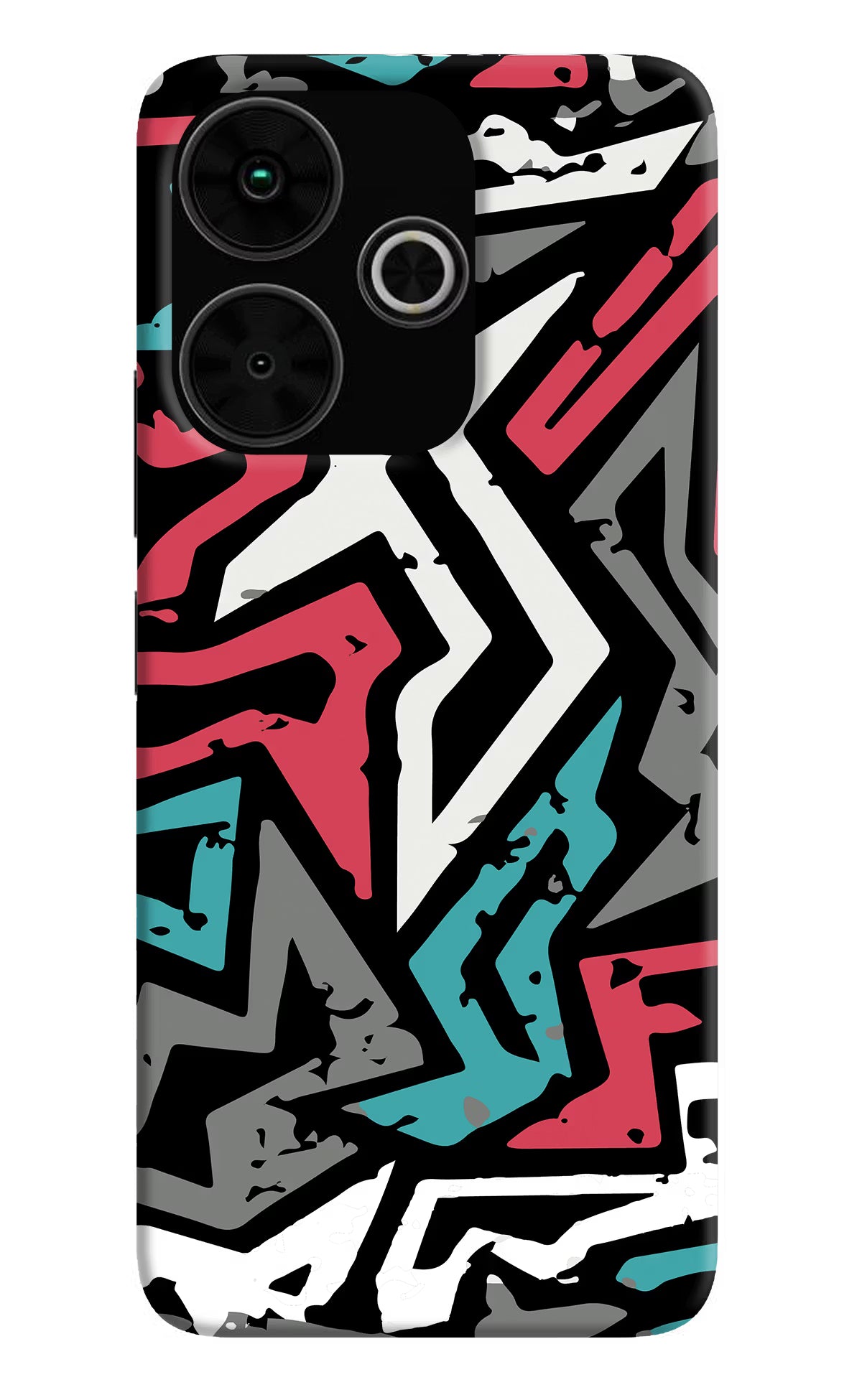 Geometric Graffiti Poco M6 Plus 5G Back Cover - Geometric Graffiti Poco M6 Plus 5G Back Cover Geometric Graffiti Poco M6 Plus 5G Back Cover