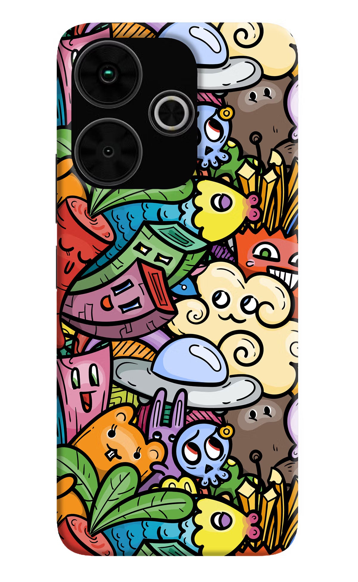 Veggie Doodle Poco M6 Plus 5G Back Cover - Veggie Doodle Poco M6 Plus 5G Back Cover Veggie Doodle Poco M6 Plus 5G Back Cover