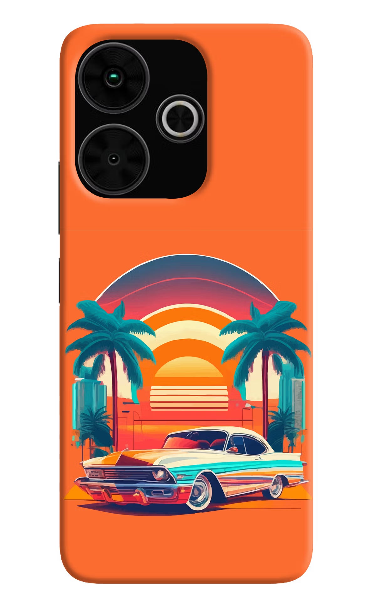 Palm Drive 80s Poco M6 Plus 5G Back Cover - Palm Drive 80s Poco M6 Plus 5G Back Cover Palm Drive 80s Poco M6 Plus 5G Back Cover