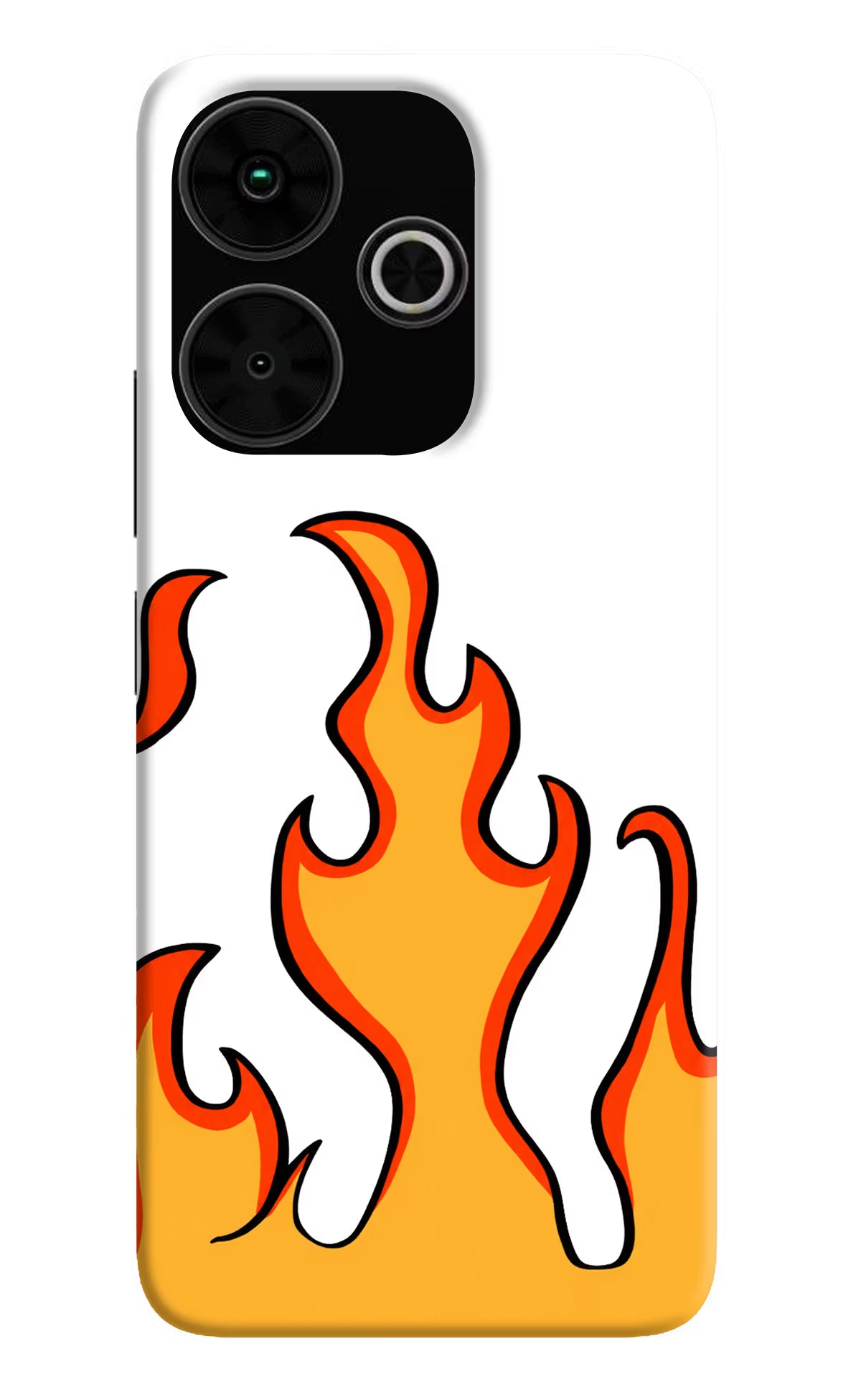 Fired Up – White Poco M6 Plus 5G Back Cover - Fired Up – White Poco M6 Plus 5G Hard Case Back Cover by Casekaro Fired Up – White Poco M6 Plus 5G Hard Case Back Cover by Casekaro