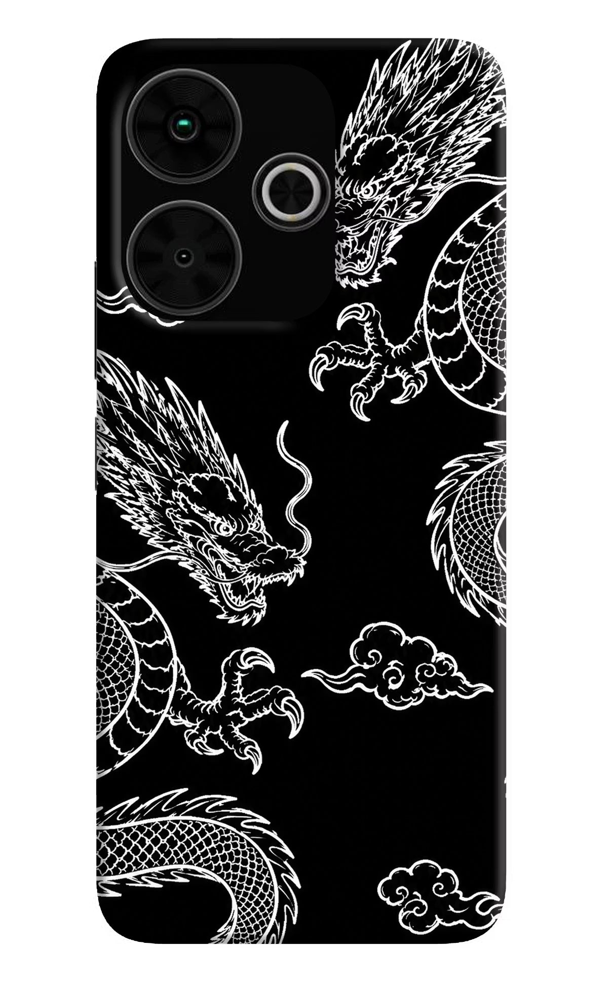 Twin Dragons Poco M6 Plus 5G Back Cover - Twin Dragons Poco M6 Plus 5G Hard Case Back Cover by Casekaro Twin Dragons Poco M6 Plus 5G Hard Case Back Cover by Casekaro