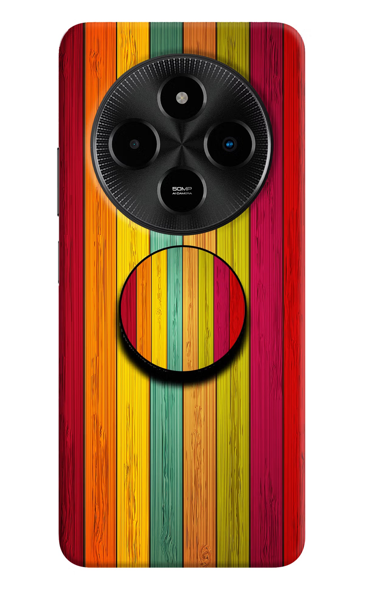 Multicolor Wooden Poco M7 5G Pop Case - Multicolor Wooden Poco M7 5G Pop Case Multicolor Wooden Poco M7 5G Pop Case