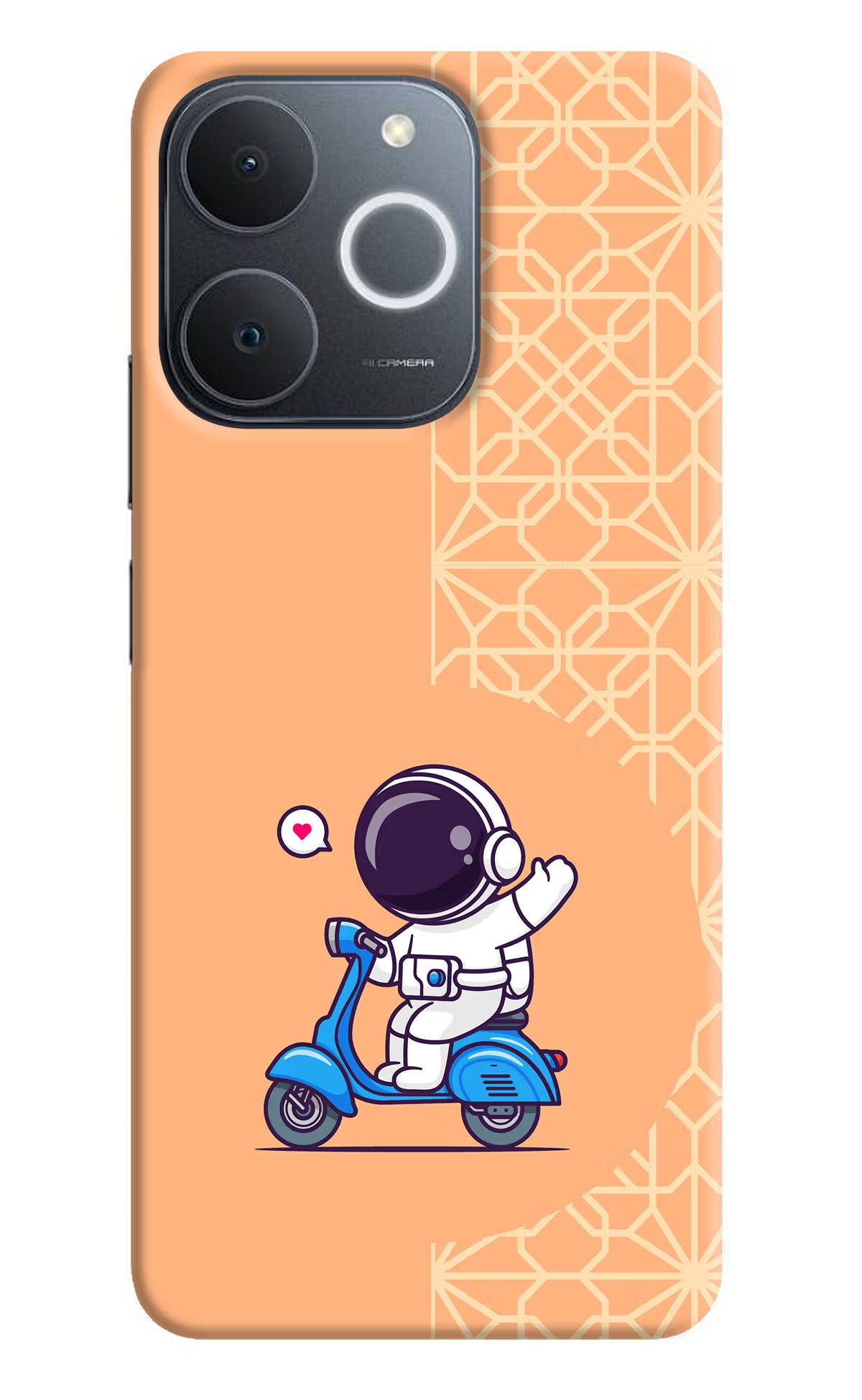 Cute Astronaut Riding Realme Narzo 80 Lite 5G Back Cover - Cute Astronaut Riding Realme Narzo 80 Lite 5G Back Cover Cute Astronaut Riding Realme Narzo 80 Lite 5G Back Cover