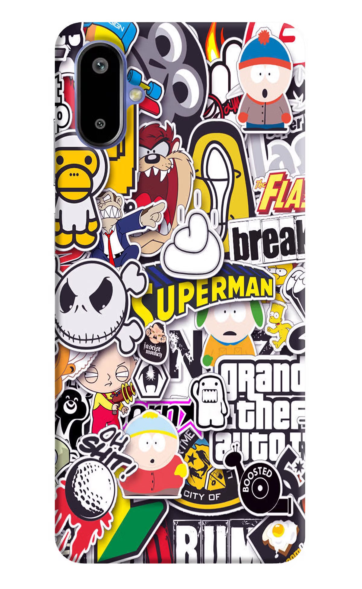 Sticker Bomb Samsung F06 5G Back Cover - Sticker Bomb Samsung F06 5G Back Cover Sticker Bomb Samsung F06 5G Back Cover