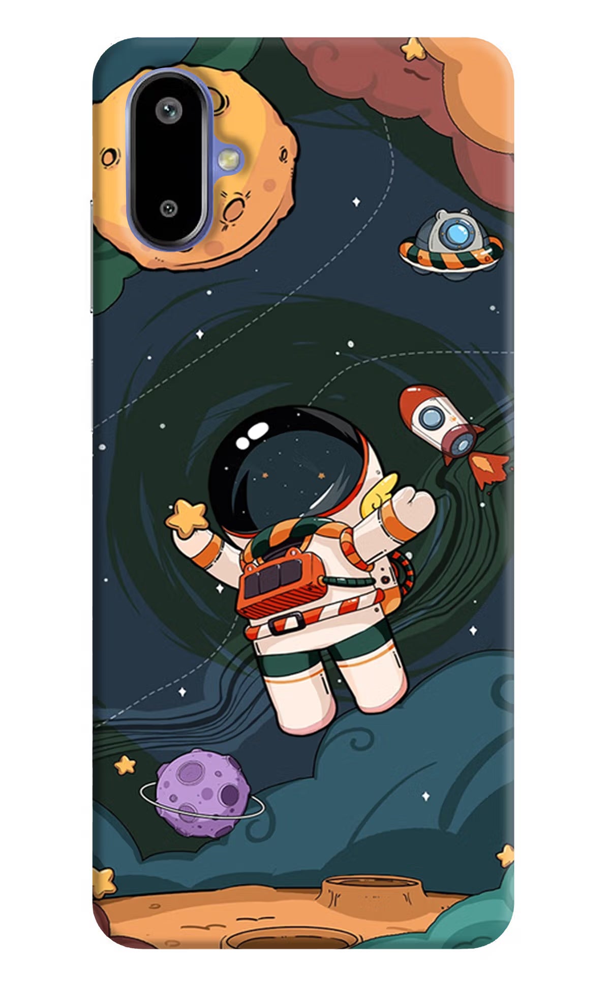 Cartoon Astronaut Samsung F06 5G Back Cover - Cartoon Astronaut Samsung F06 5G Back Cover Cartoon Astronaut Samsung F06 5G Back Cover