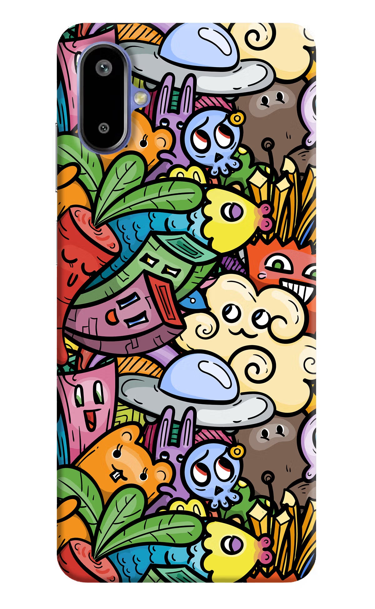 Veggie Doodle Samsung F06 5G Back Cover - Veggie Doodle Samsung F06 5G Back Cover Veggie Doodle Samsung F06 5G Back Cover