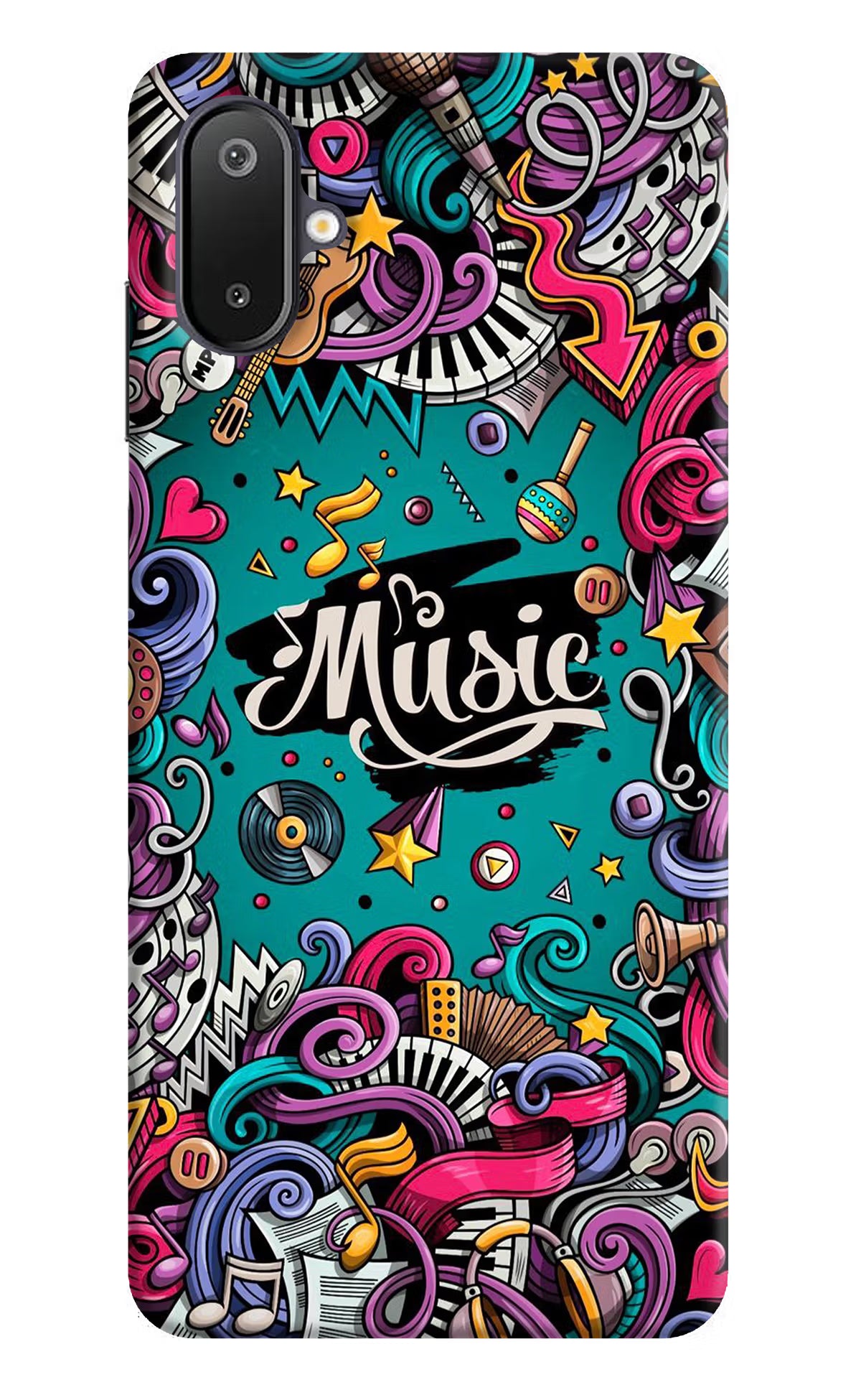 Music Graffiti Samsung M06 5G Back Cover - Music Graffiti Samsung M06 5G Back Cover Music Graffiti Samsung M06 5G Back Cover