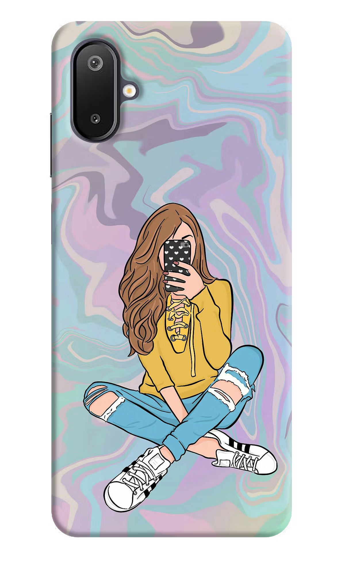 Selfie Girl Samsung M06 5G Back Cover - Selfie Girl Samsung M06 5G Back Cover Selfie Girl Samsung M06 5G Back Cover