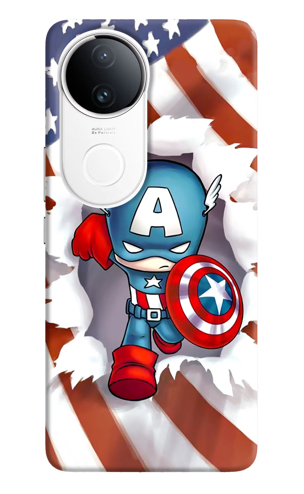 Captain America Vivo T4R 5G Back Cover - Captain America Vivo T4R 5G Hard Case Back Cover by Casekaro Captain America Vivo T4R 5G Hard Case Back Cover by Casekaro