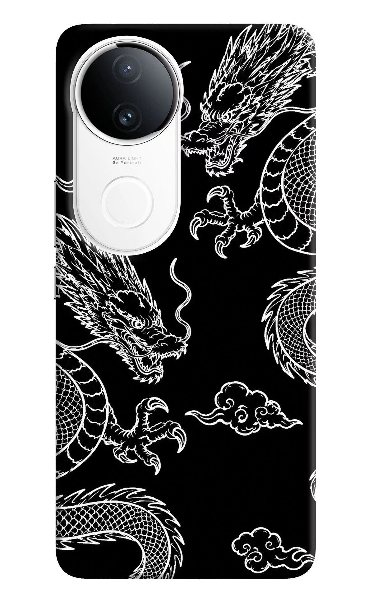 Twin Dragons Vivo T4R 5G Back Cover - Twin Dragons Vivo T4R 5G Hard Case Back Cover by Casekaro Twin Dragons Vivo T4R 5G Hard Case Back Cover by Casekaro