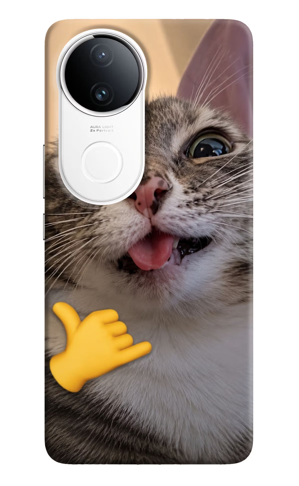 Silly Cat Call Vivo T4R 5G Back Cover - Silly Cat Call Vivo T4R 5G Hard Case Back Cover by Casekaro Silly Cat Call Vivo T4R 5G Hard Case Back Cover by Casekaro