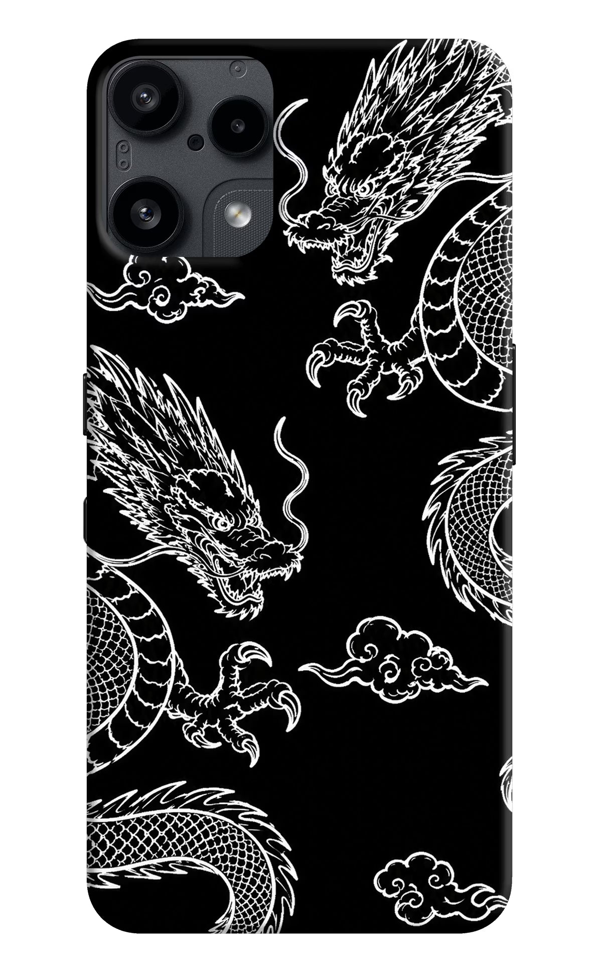 Twin Dragons Nothing Phone 3A Lite Back Cover - Twin Dragons Nothing Phone 3A Lite Hard Case Back Cover by Casekaro Twin Dragons Nothing Phone 3A Lite Hard Case Back Cover by Casekaro