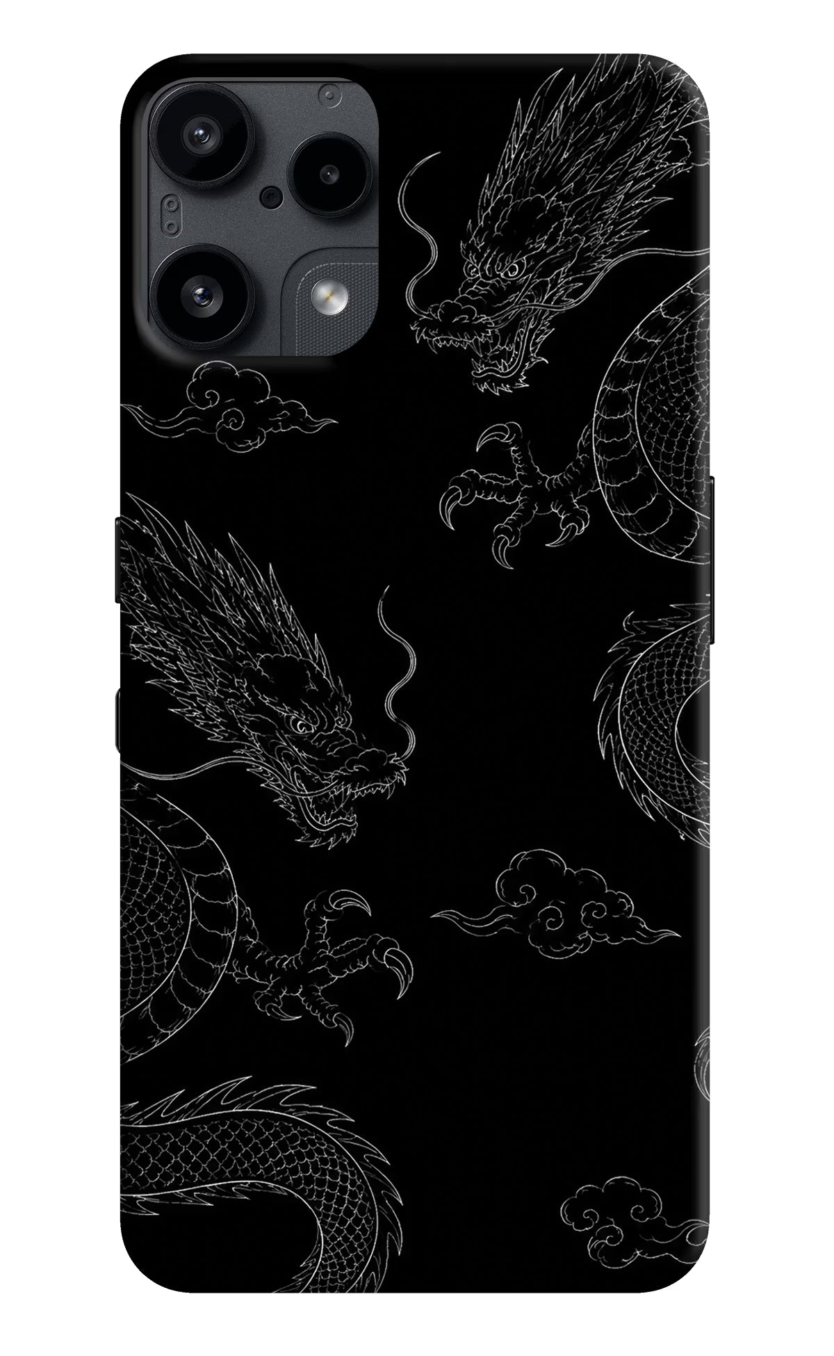 Twin Dragons Nothing Phone 3A Lite Back Cover - Twin Dragons Nothing Phone 3A Lite Hard Case Back Cover by Casekaro Twin Dragons Nothing Phone 3A Lite Hard Case Back Cover by Casekaro