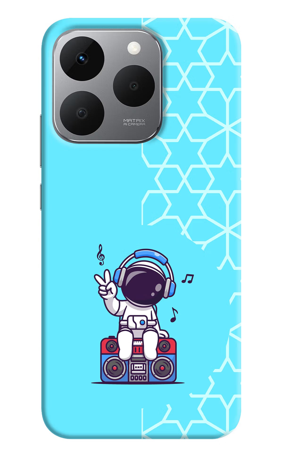 Cute Astronaut Chilling Realme 15T 5G Back Cover - Cute Astronaut Chilling Realme 15T 5G Back Cover Cute Astronaut Chilling Realme 15T 5G Back Cover