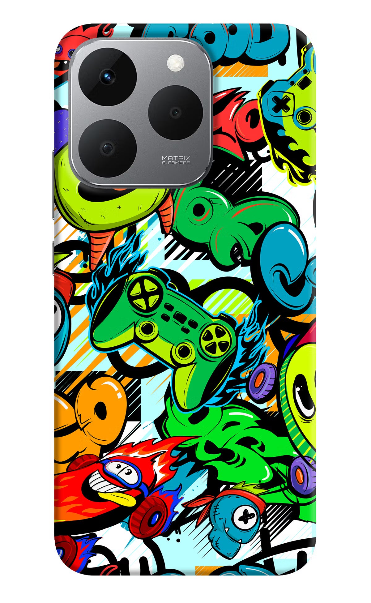 Game Doodle Realme 15T 5G Back Cover - Game Doodle Realme 15T 5G Back Cover Game Doodle Realme 15T 5G Back Cover