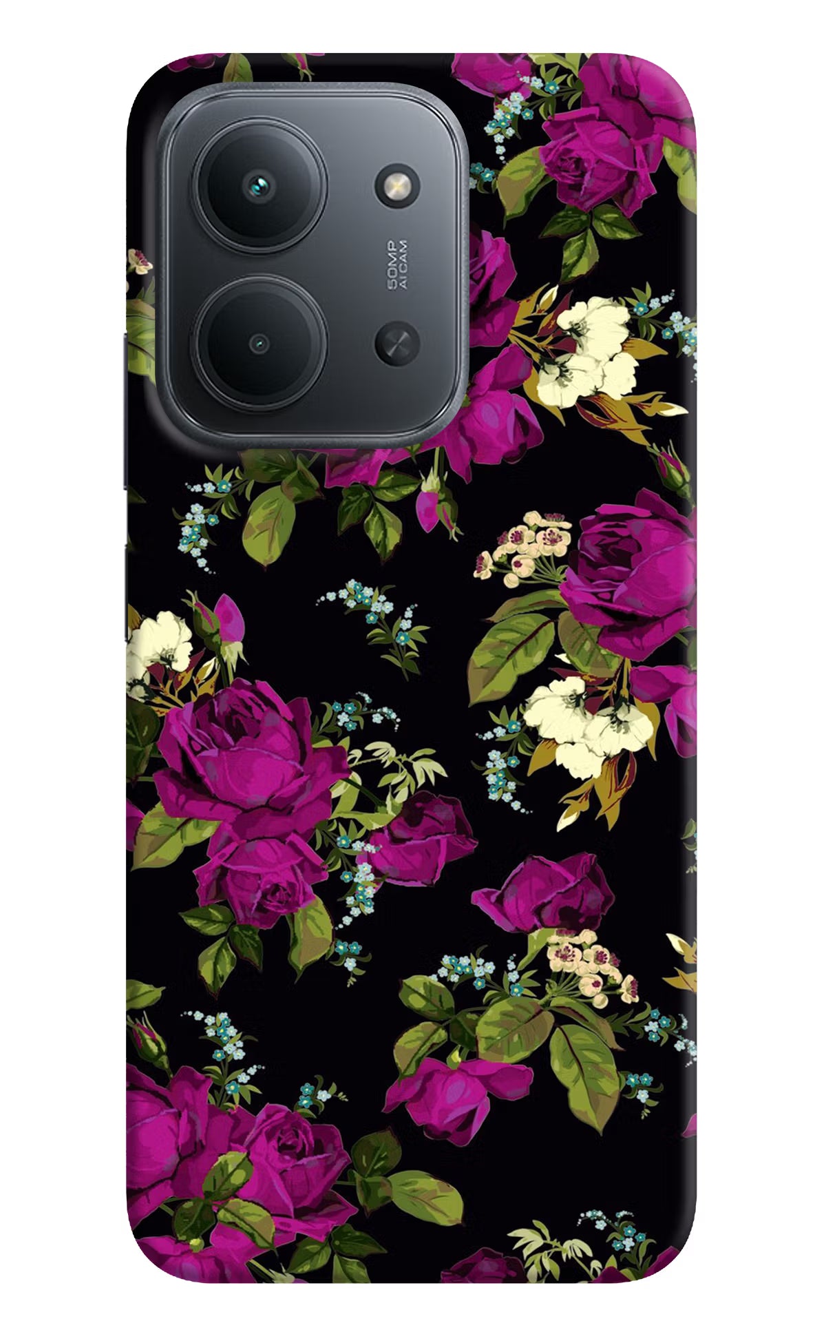 Flowers Redmi 15C 5G Back Cover - Flowers Redmi 15C 5G Back Cover Flowers Redmi 15C 5G Back Cover