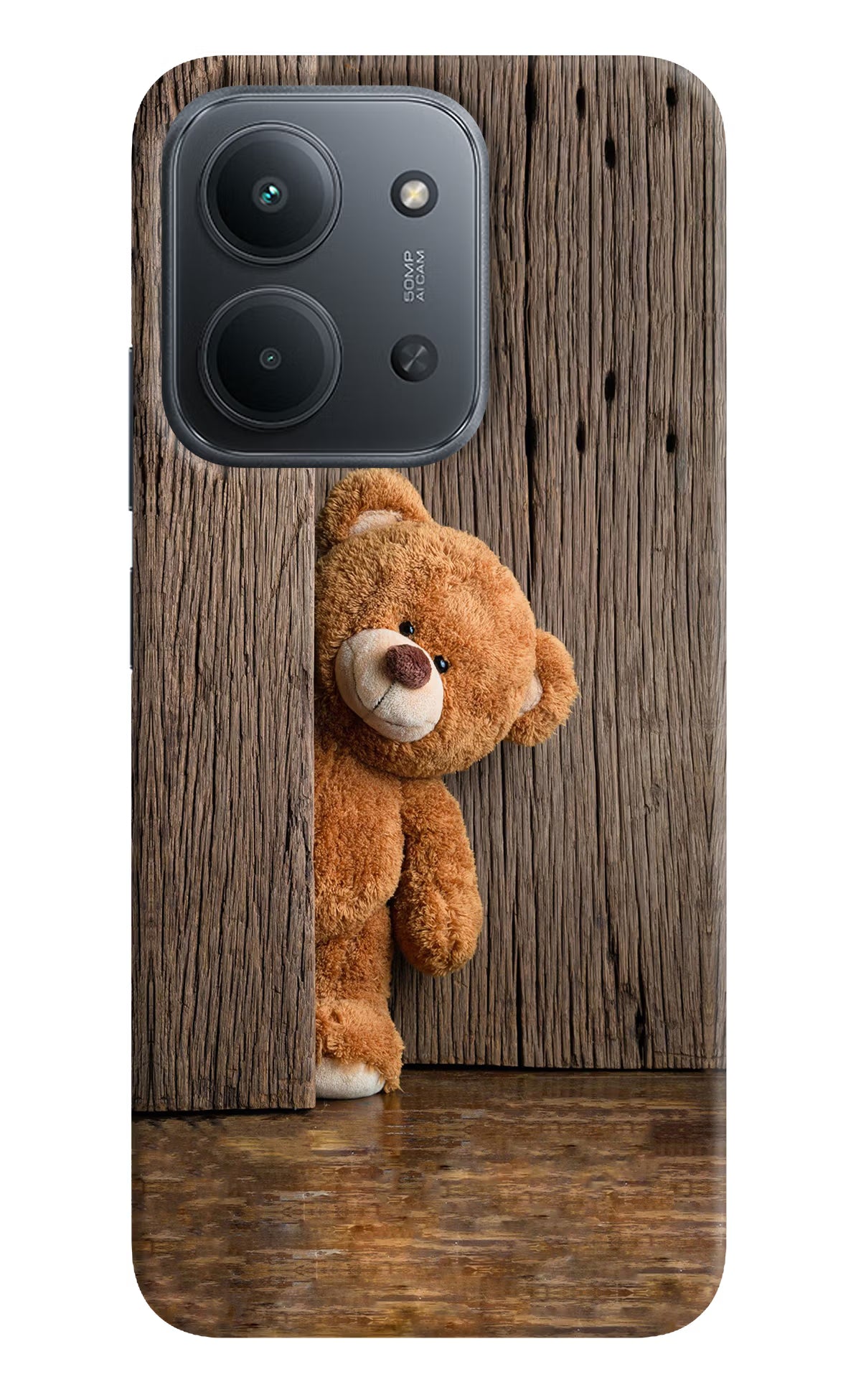 Teddy Wooden Redmi 15C 5G Back Cover - Teddy Wooden Redmi 15C 5G Back Cover Teddy Wooden Redmi 15C 5G Back Cover