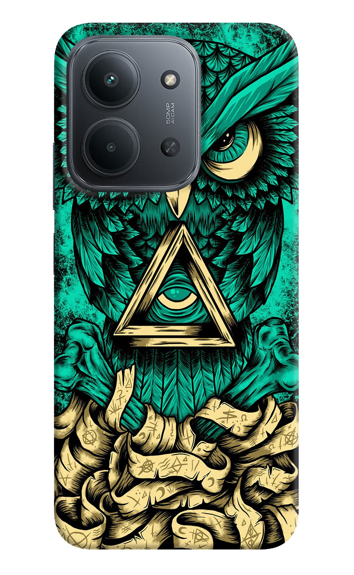 Green Owl Redmi 15C 5G Back Cover - Green Owl Redmi 15C 5G Back Cover Green Owl Redmi 15C 5G Back Cover