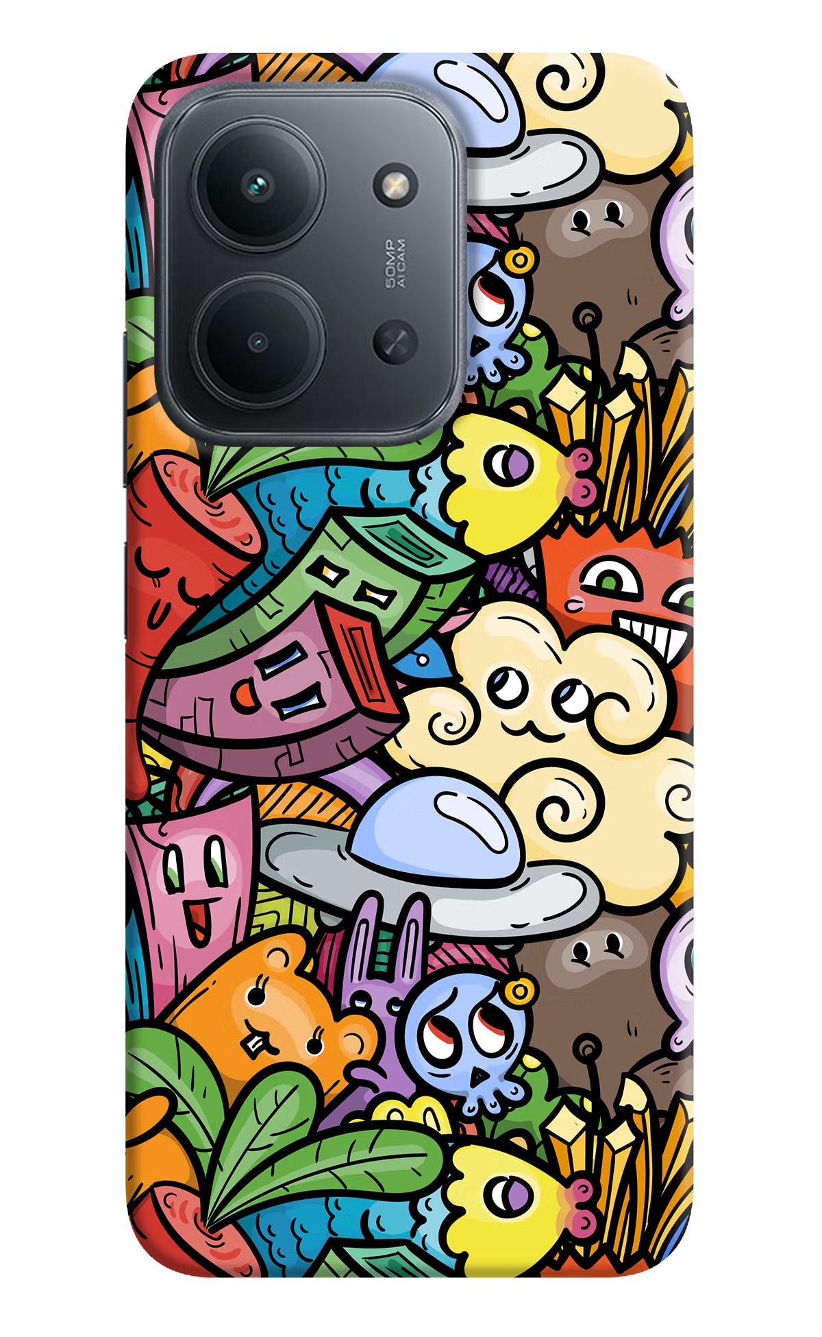 Veggie Doodle Redmi 15C 5G Back Cover - Veggie Doodle Redmi 15C 5G Back Cover Veggie Doodle Redmi 15C 5G Back Cover