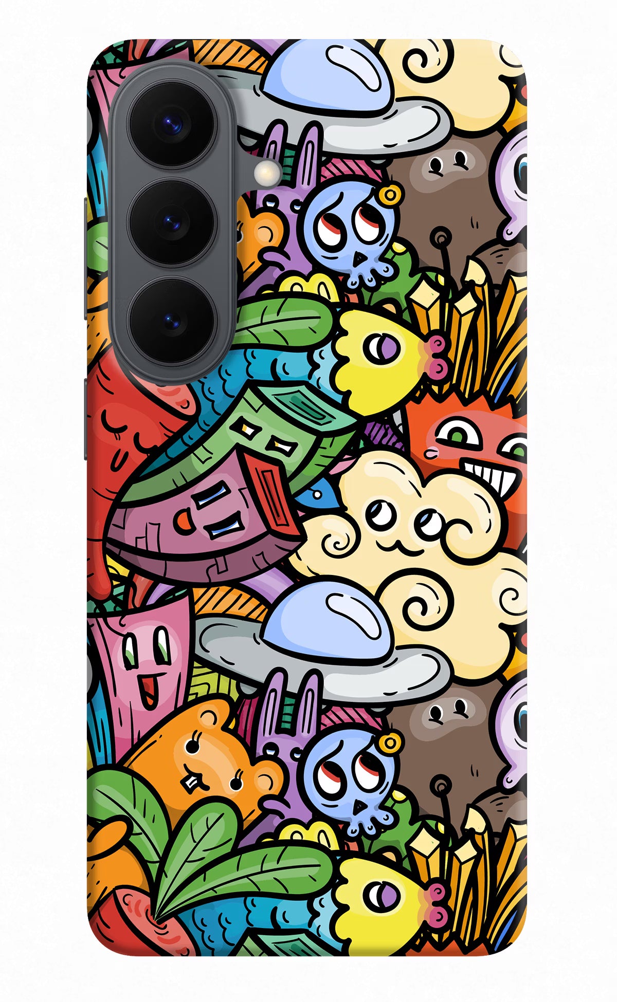Veggie Doodle Samsung S26 Back Cover - Veggie Doodle Samsung S26 Back Cover Veggie Doodle Samsung S26 Back Cover