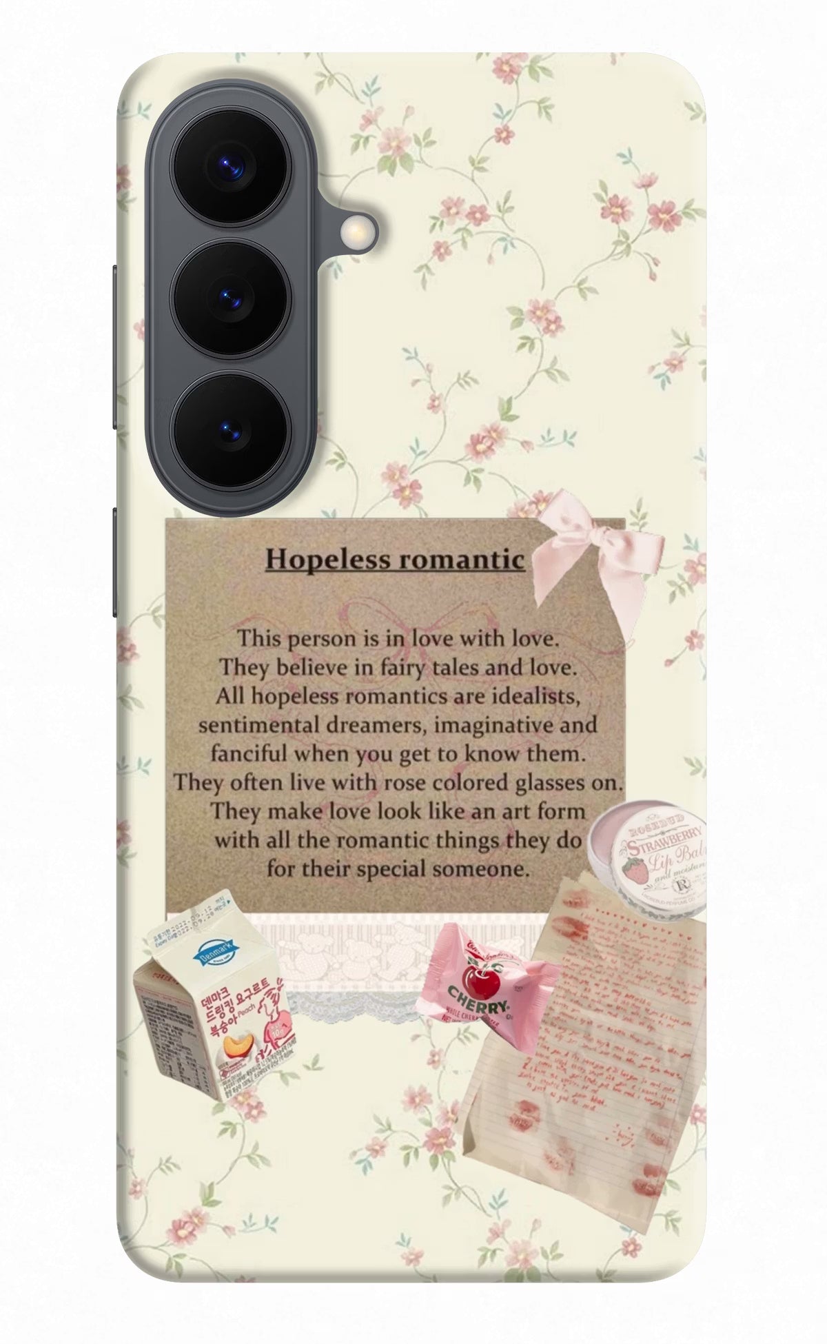 Hopeless Romantic Samsung S26 Back Cover - Hopeless Romantic Samsung S26 Back Cover Hopeless Romantic Samsung S26 Back Cover
