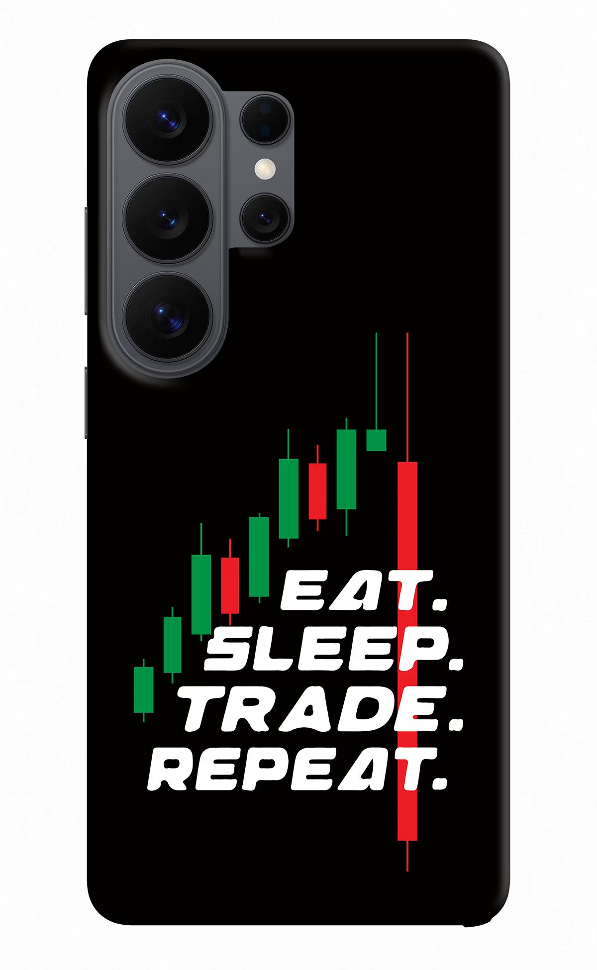 Eat Sleep Trade Repeat Samsung S26 Ultra Back Cover - Eat Sleep Trade Repeat Samsung S26 Ultra Back Cover Eat Sleep Trade Repeat Samsung S26 Ultra Back Cover