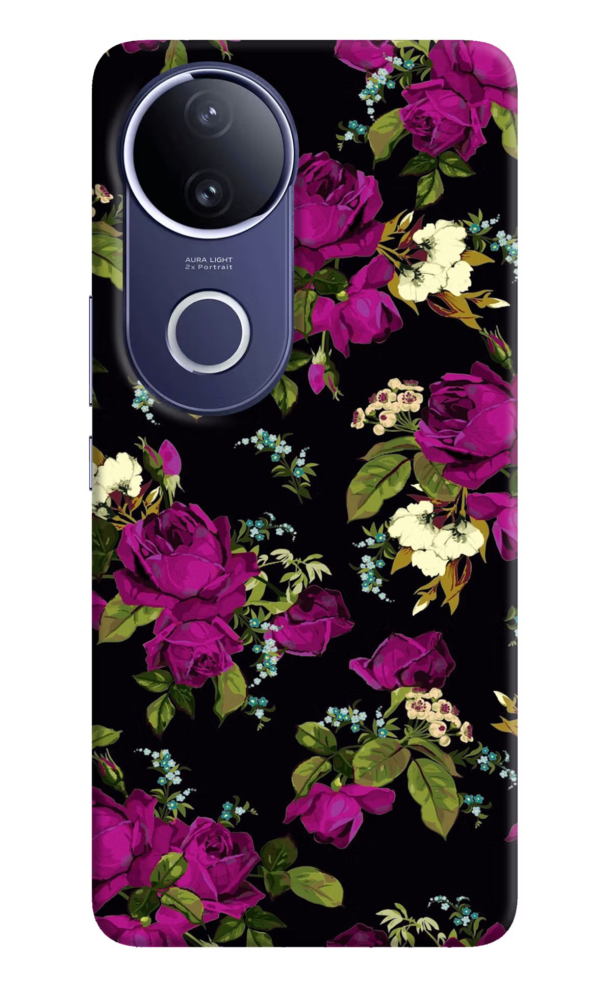 Flowers Vivo V50e 5G Back Cover - Flowers Vivo V50e 5G Hard Case Back Cover by Casekaro Flowers Vivo V50e 5G Hard Case Back Cover by Casekaro