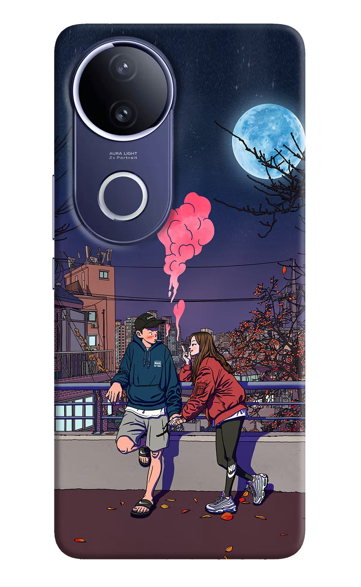 Chilling Couple Vivo V50e 5G Back Cover - Chilling Couple Vivo V50e 5G Hard Case Back Cover by Casekaro Chilling Couple Vivo V50e 5G Hard Case Back Cover by Casekaro