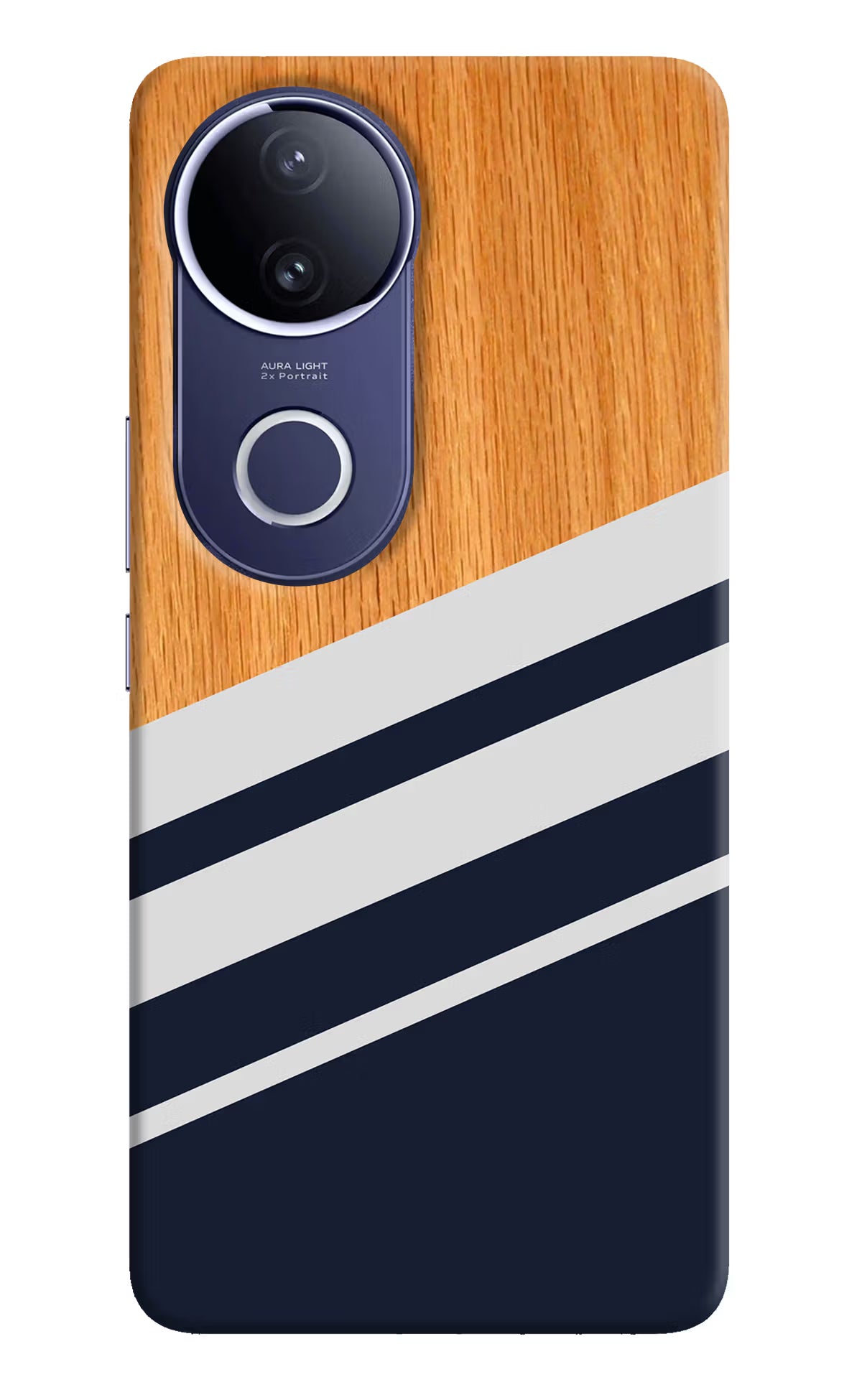 Blue and white wooden Vivo V50e 5G Back Cover - Blue and white wooden Vivo V50e 5G Hard Case Back Cover by Casekaro Blue and white wooden Vivo V50e 5G Hard Case Back Cover by Casekaro