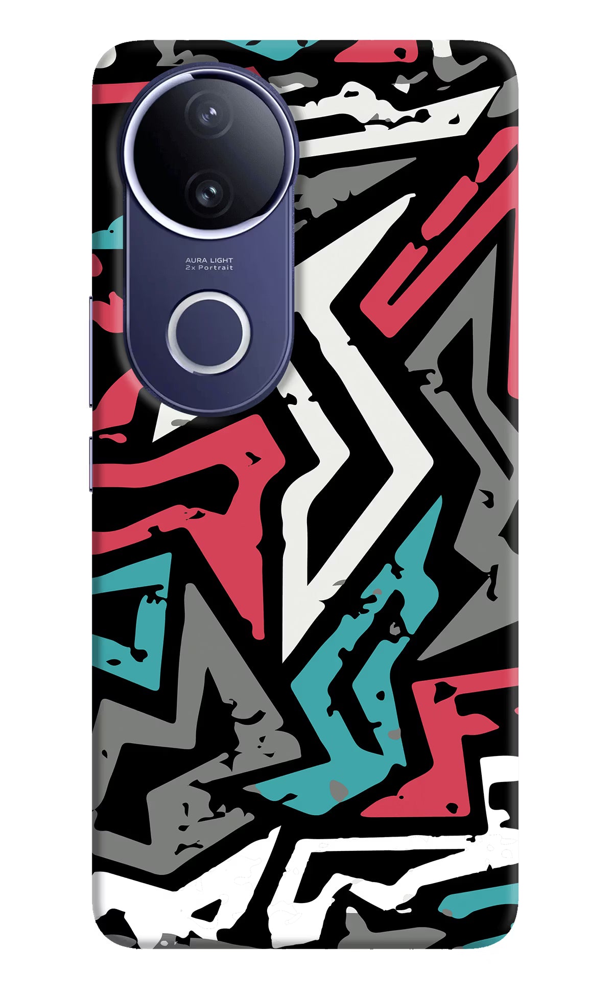 Geometric Graffiti Vivo V50e 5G Back Cover - Geometric Graffiti Vivo V50e 5G Hard Case Back Cover by Casekaro Geometric Graffiti Vivo V50e 5G Hard Case Back Cover by Casekaro