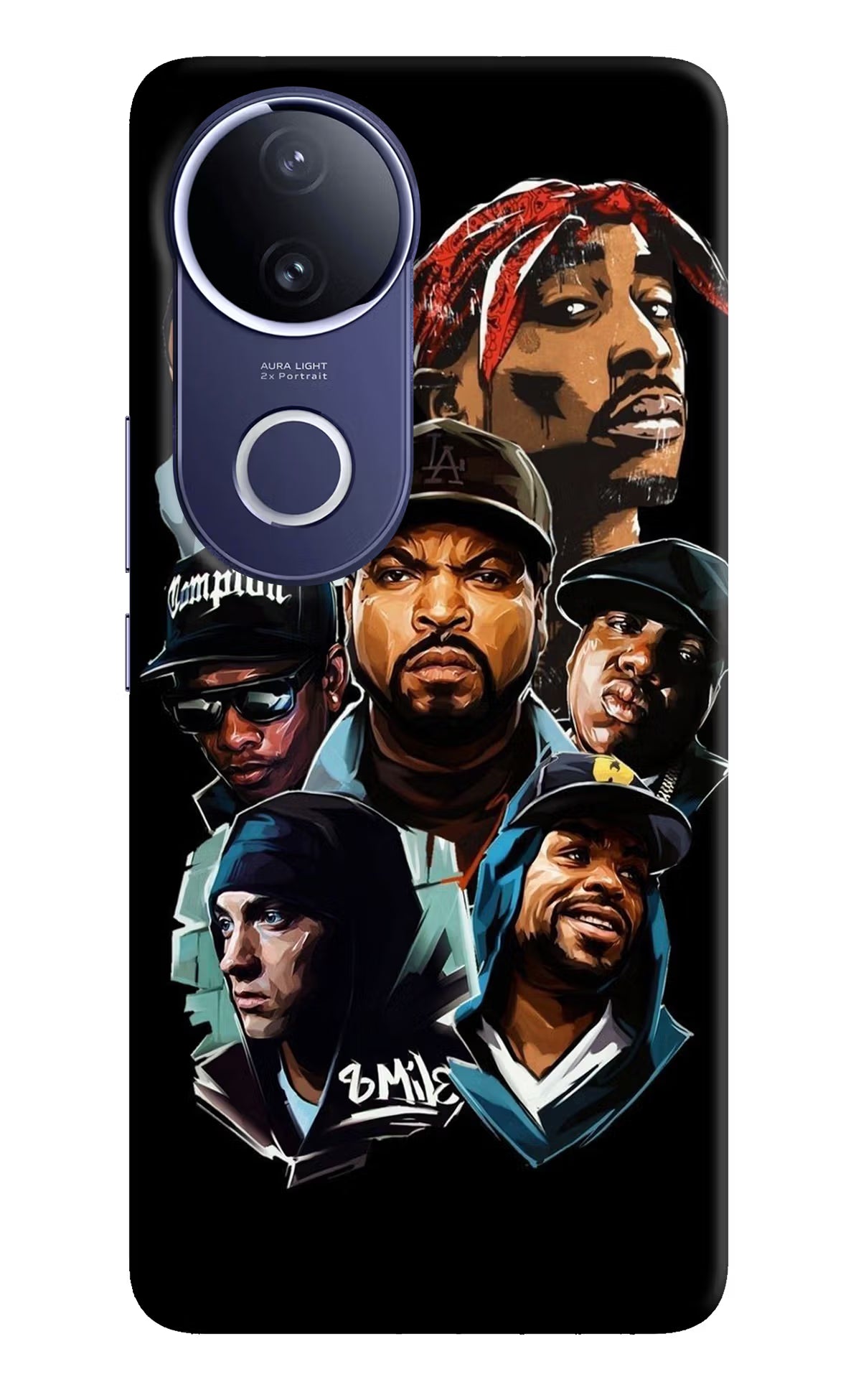 Rappers Vivo V50e 5G Back Cover - Rappers Vivo V50e 5G Hard Case Back Cover by Casekaro Rappers Vivo V50e 5G Hard Case Back Cover by Casekaro